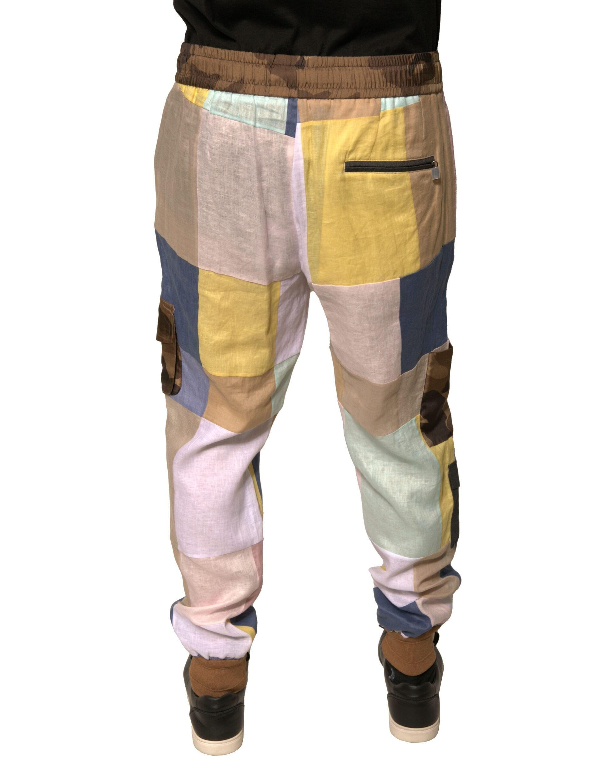 Dolce & Gabbana Multicolor Patchwork Jogger Sweatpants Pants-4