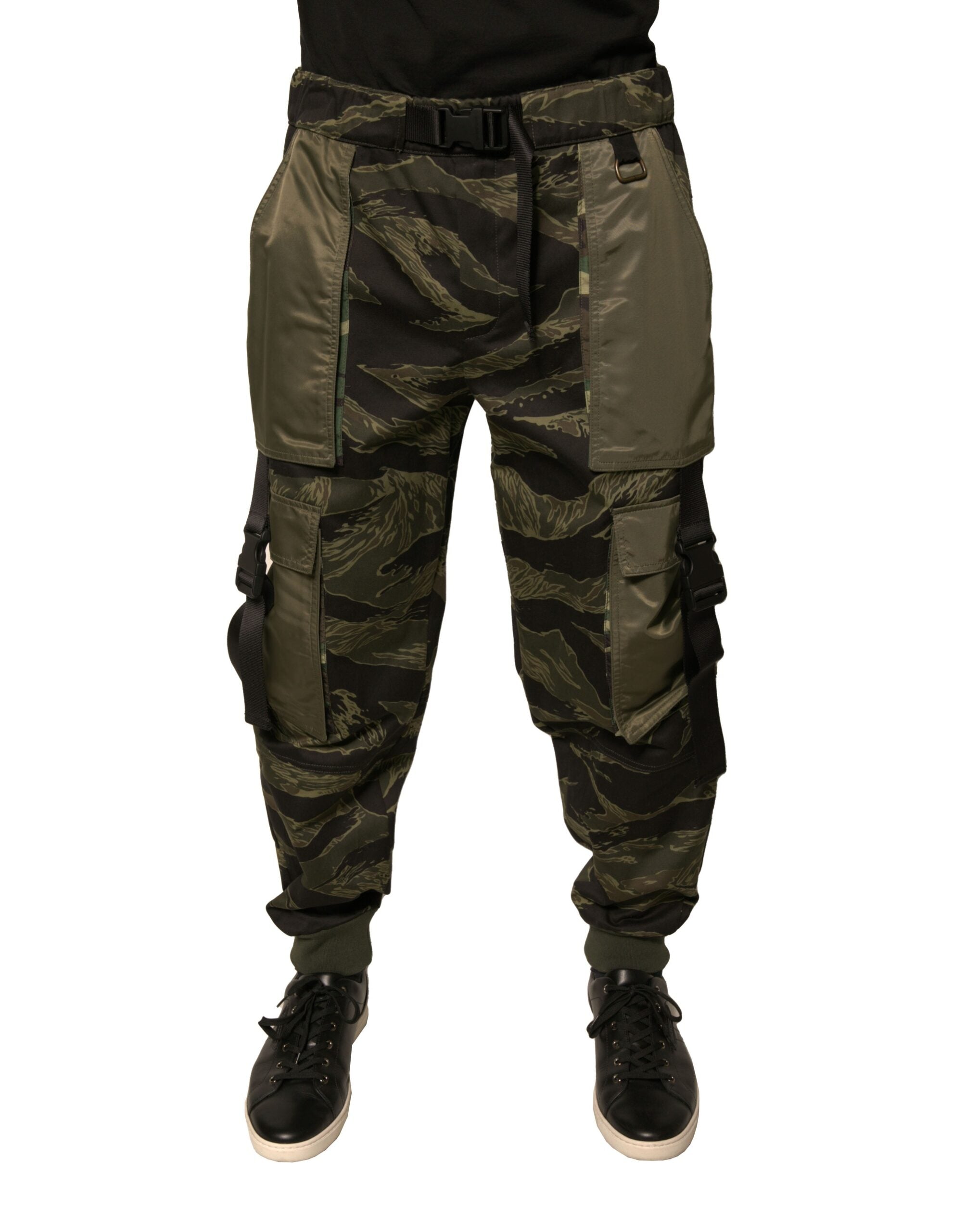 Dolce & Gabbana Green Cotton Jogger Cargo Pants-2