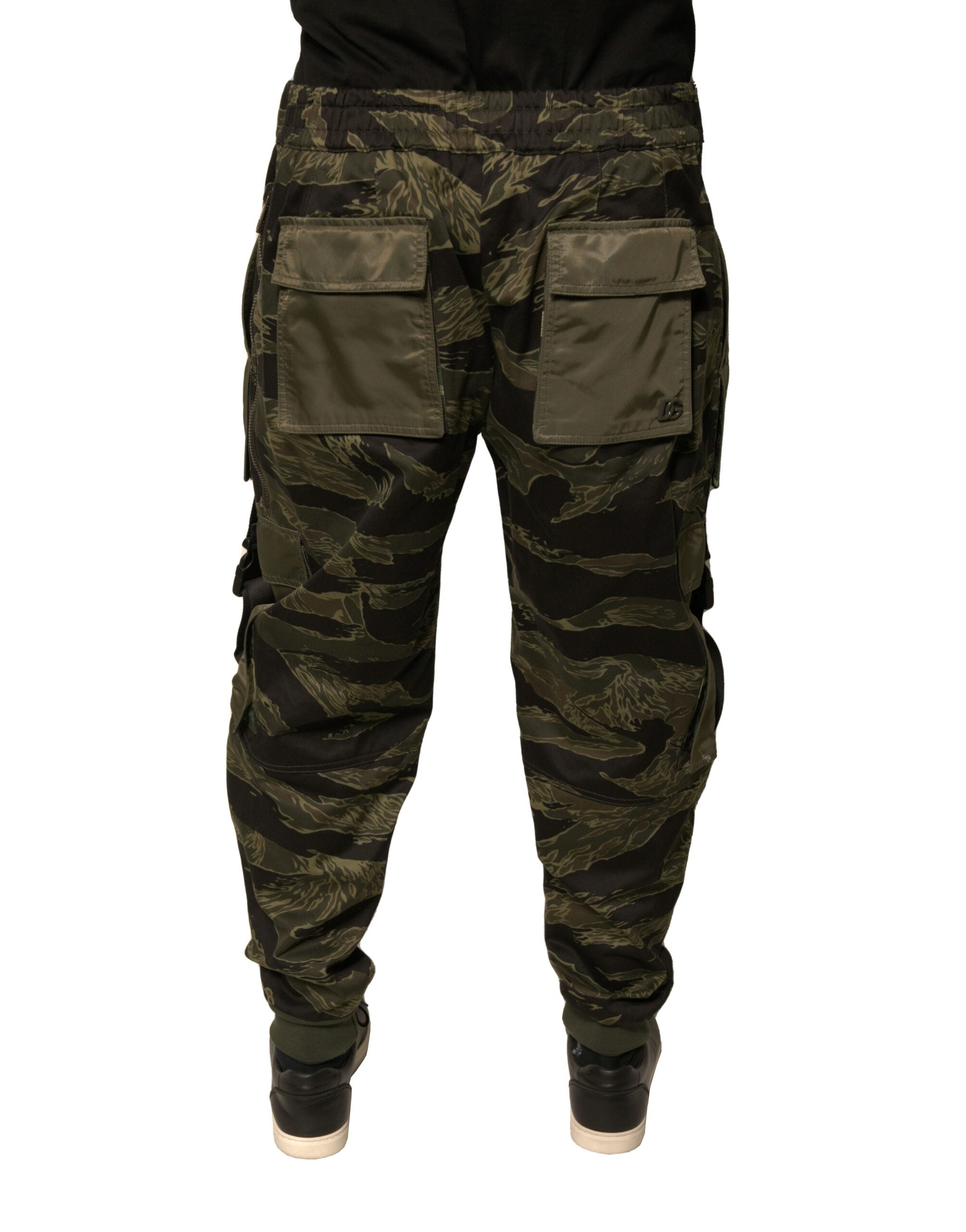 Dolce & Gabbana Green Cotton Jogger Cargo Pants-4