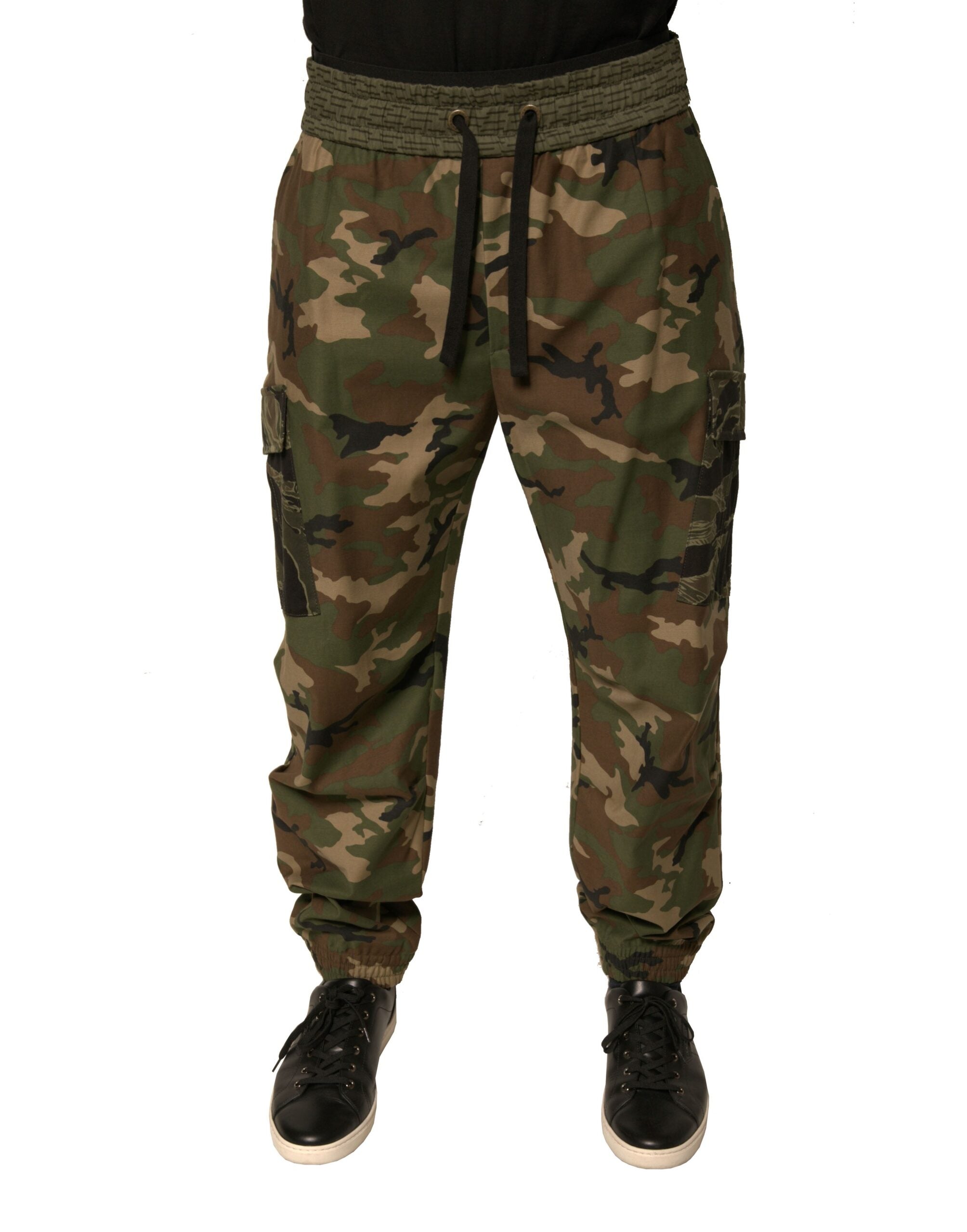 Dolce & Gabbana Multicolor Camouflage Cargo-Sweatpants Hose-1