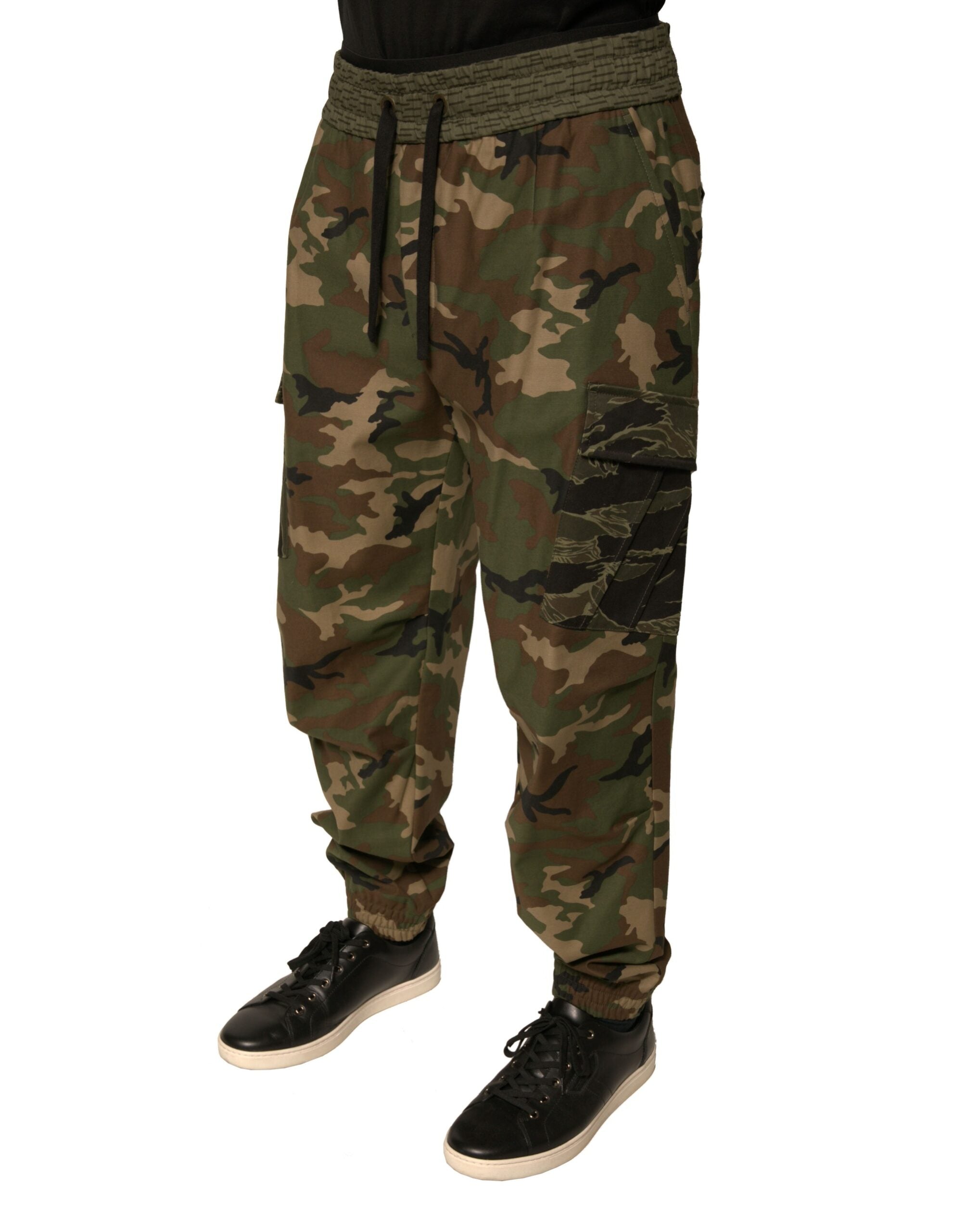 Dolce & Gabbana Multicolor Camouflage Cargo-Sweatpants Hose-3