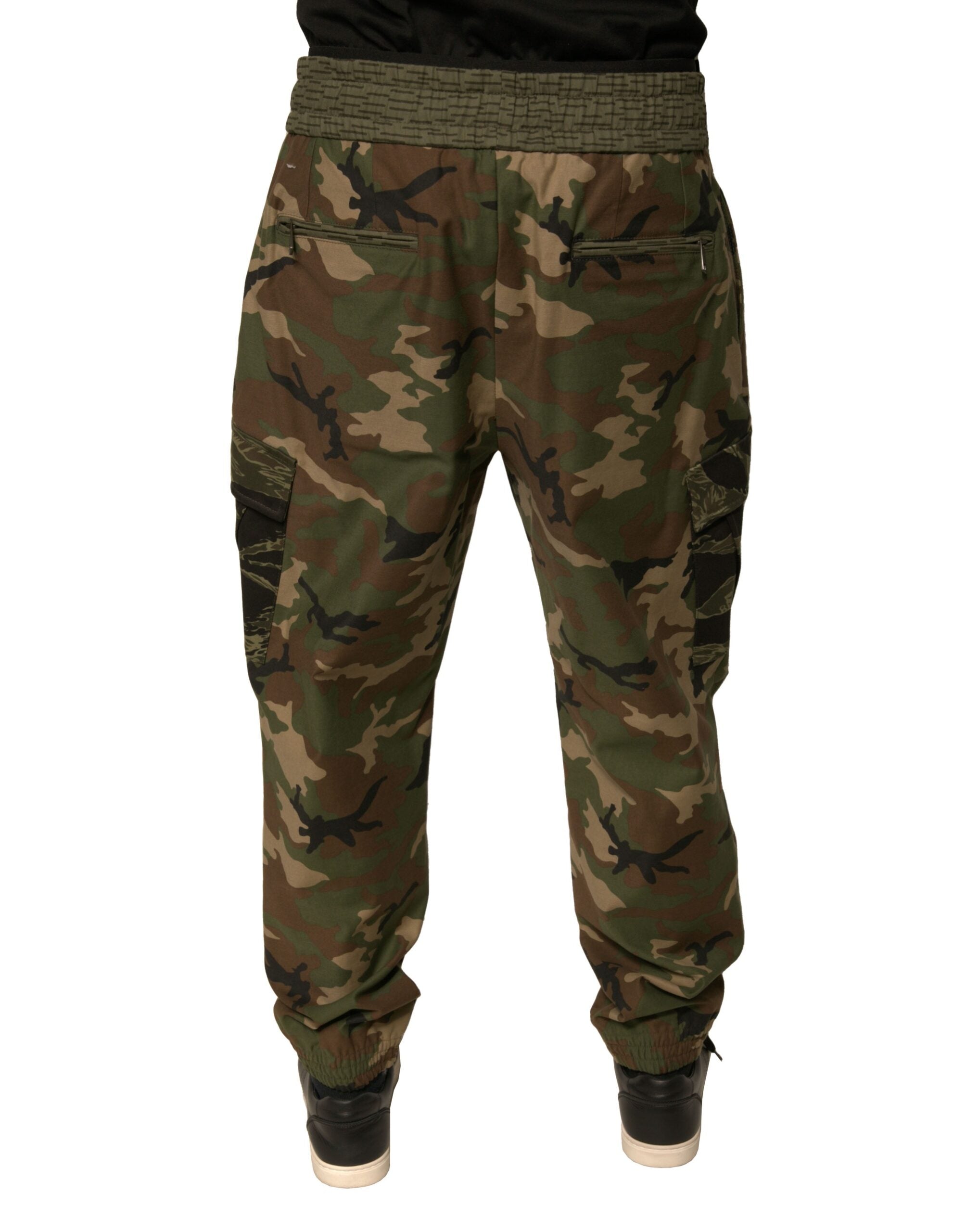 Dolce & Gabbana Multicolor Camouflage Cargo-Sweatpants Hose-4