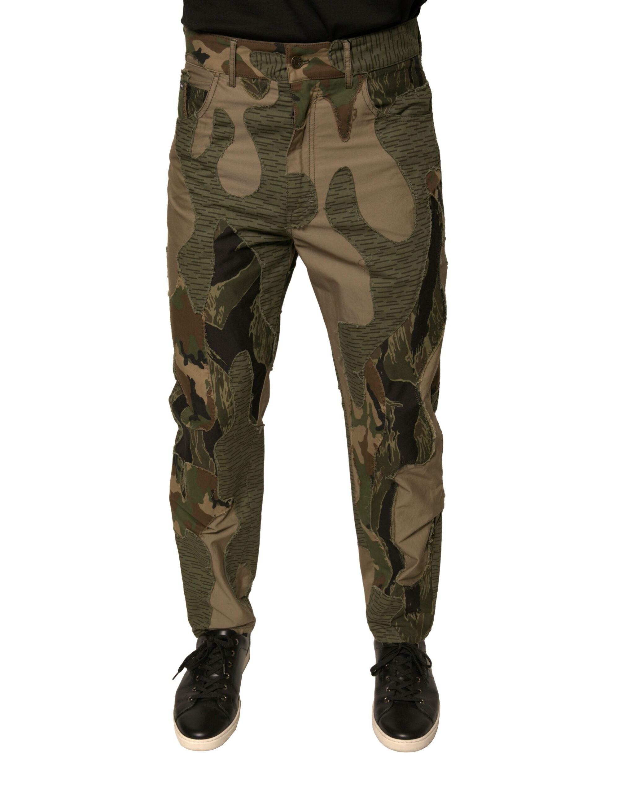 Dolce & Gabbana Multicolor Camouflage Cotton Pants-2