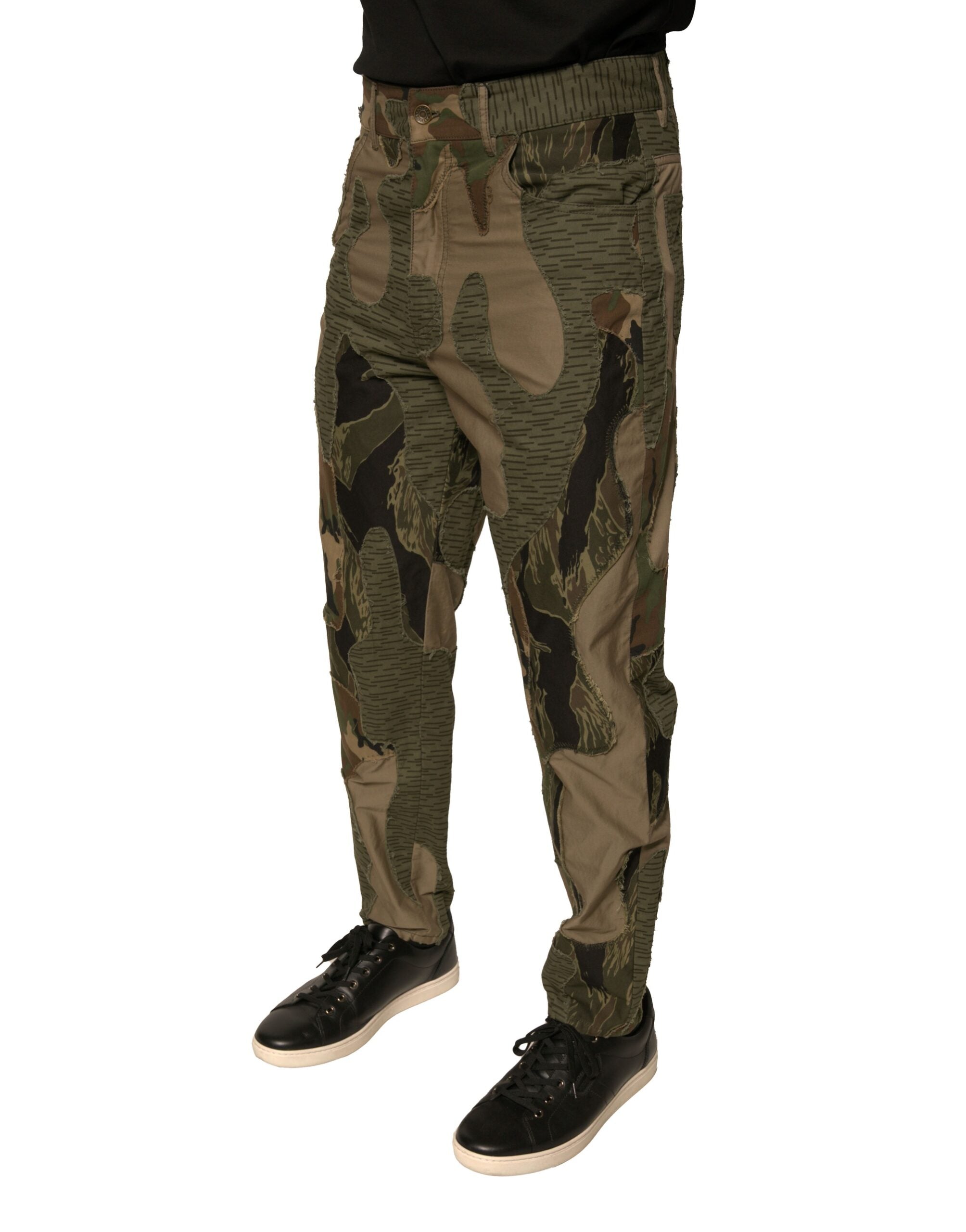 Dolce & Gabbana Multicolor Camouflage Cotton Pants-3