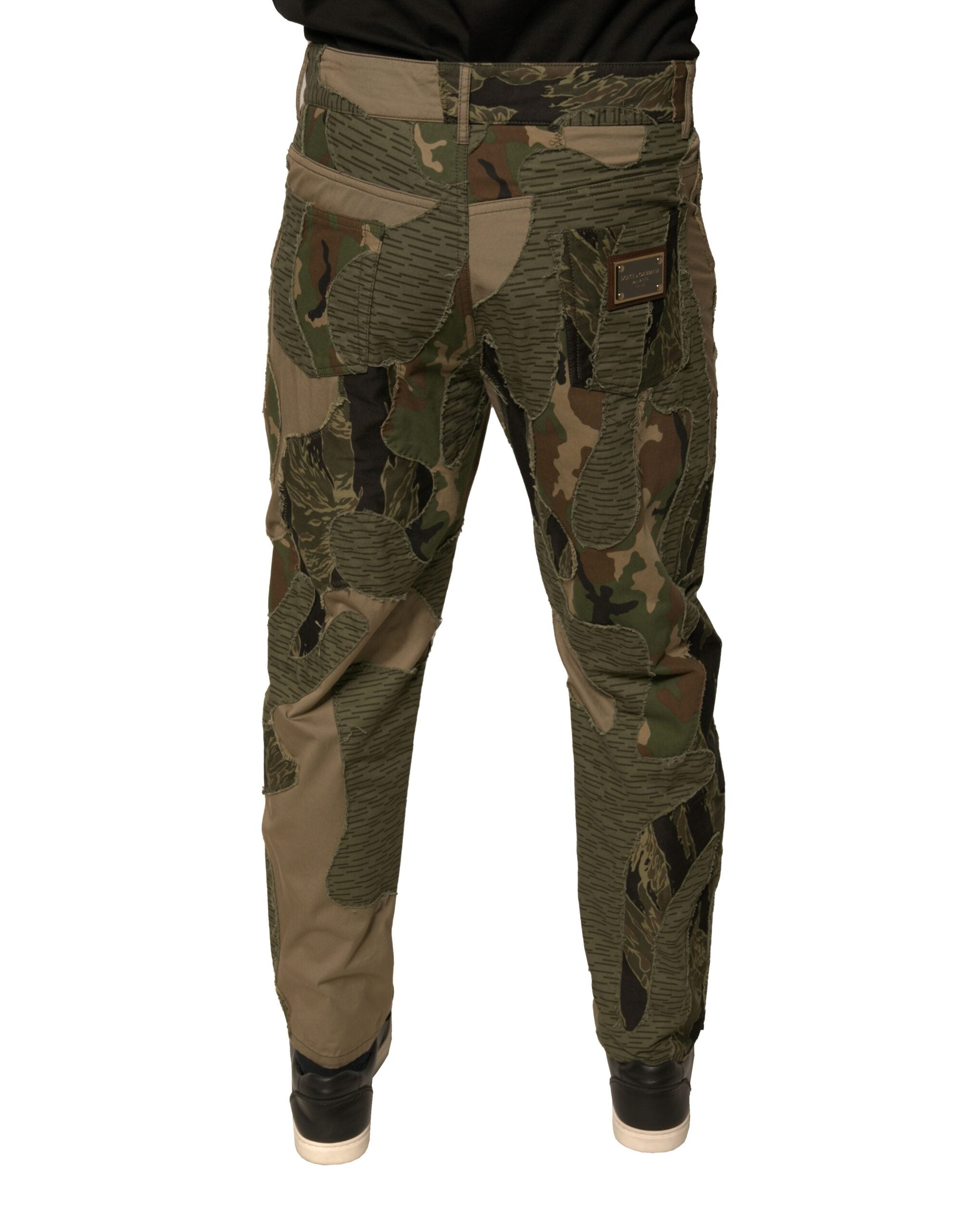 Dolce & Gabbana Multicolor Camouflage Cotton Pants-4