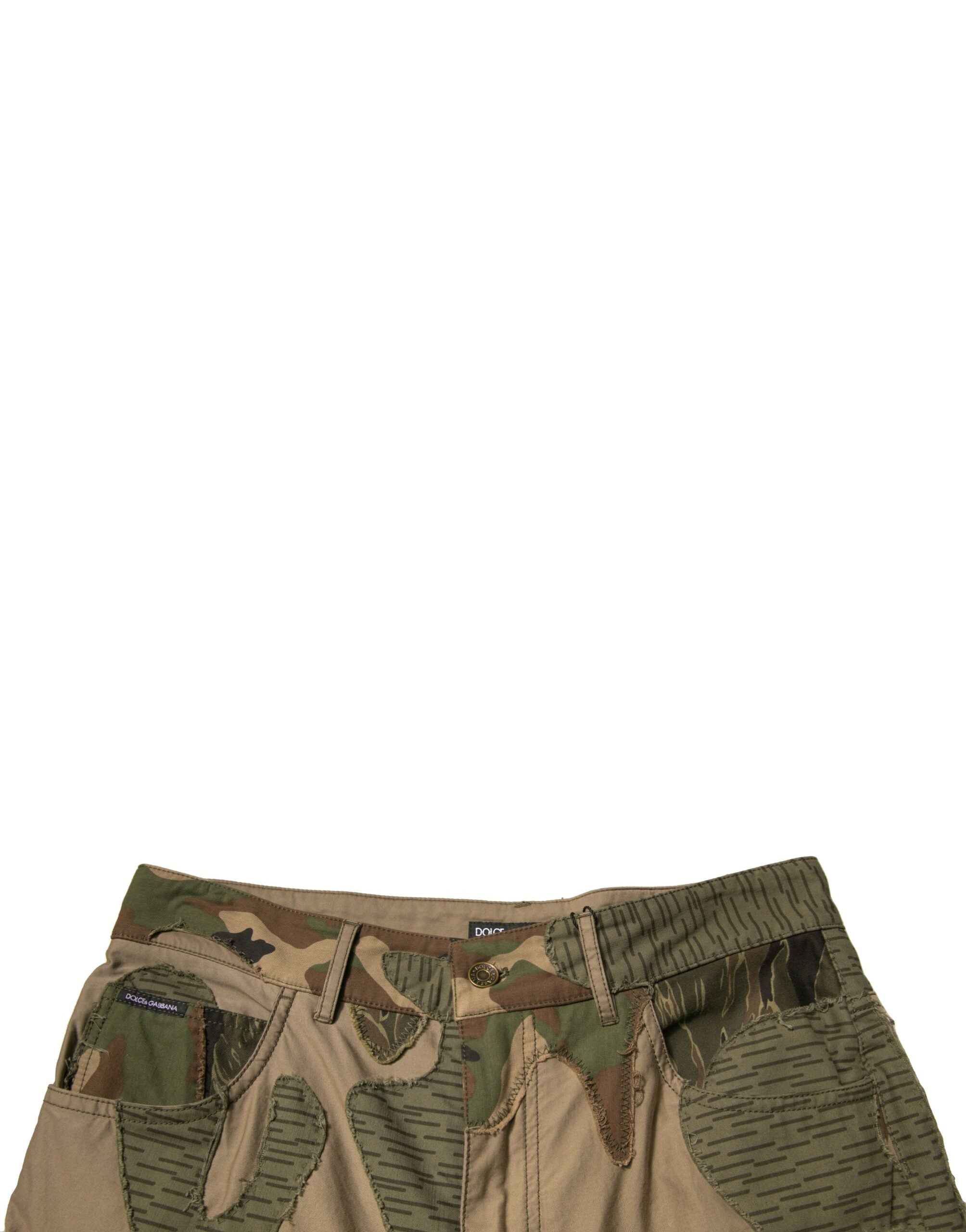 Dolce & Gabbana Multicolor Camouflage Cotton Pants-5
