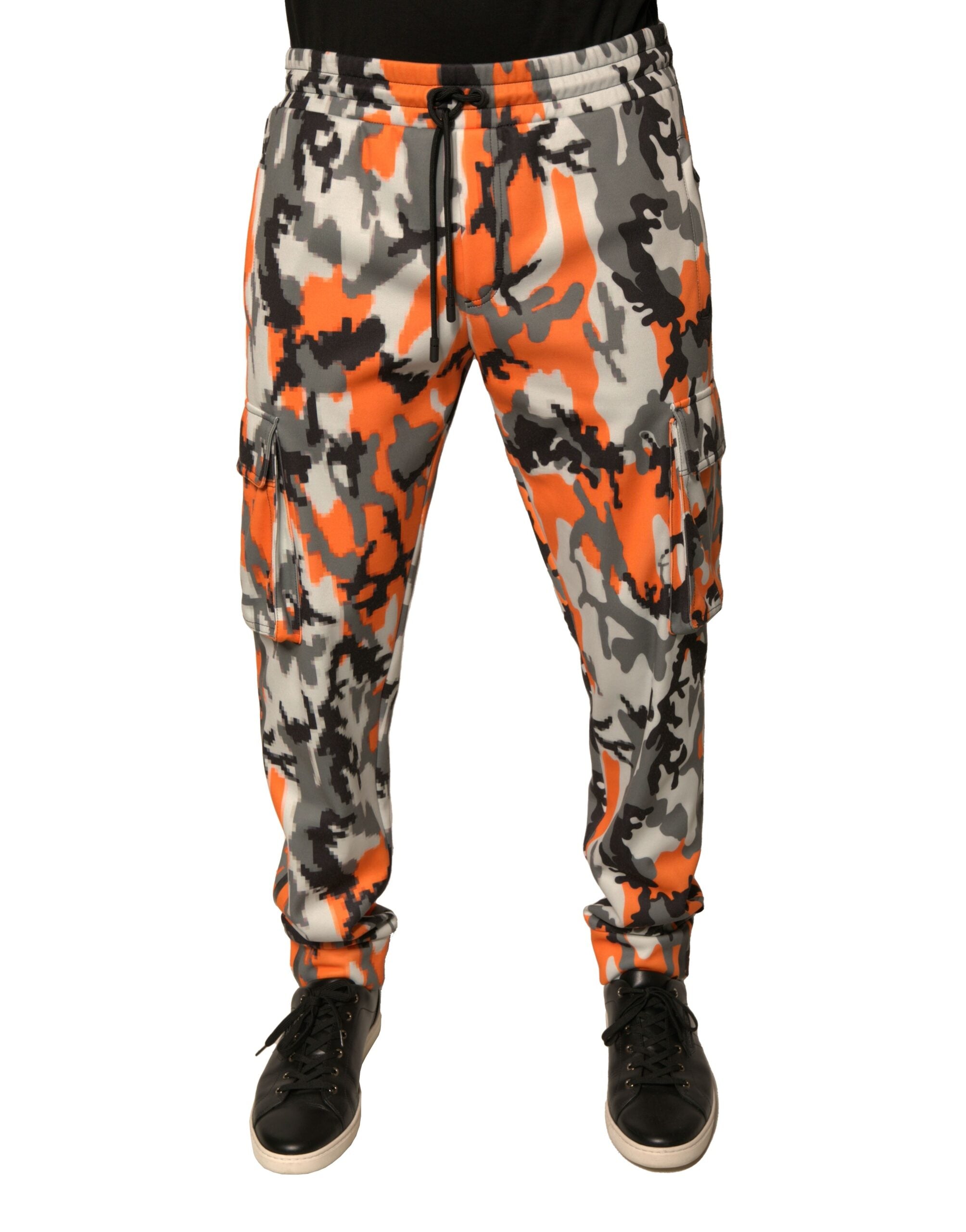 Pantalones deportivos cargo con estampado de camuflaje multicolor de Dolce & Gabbana-1