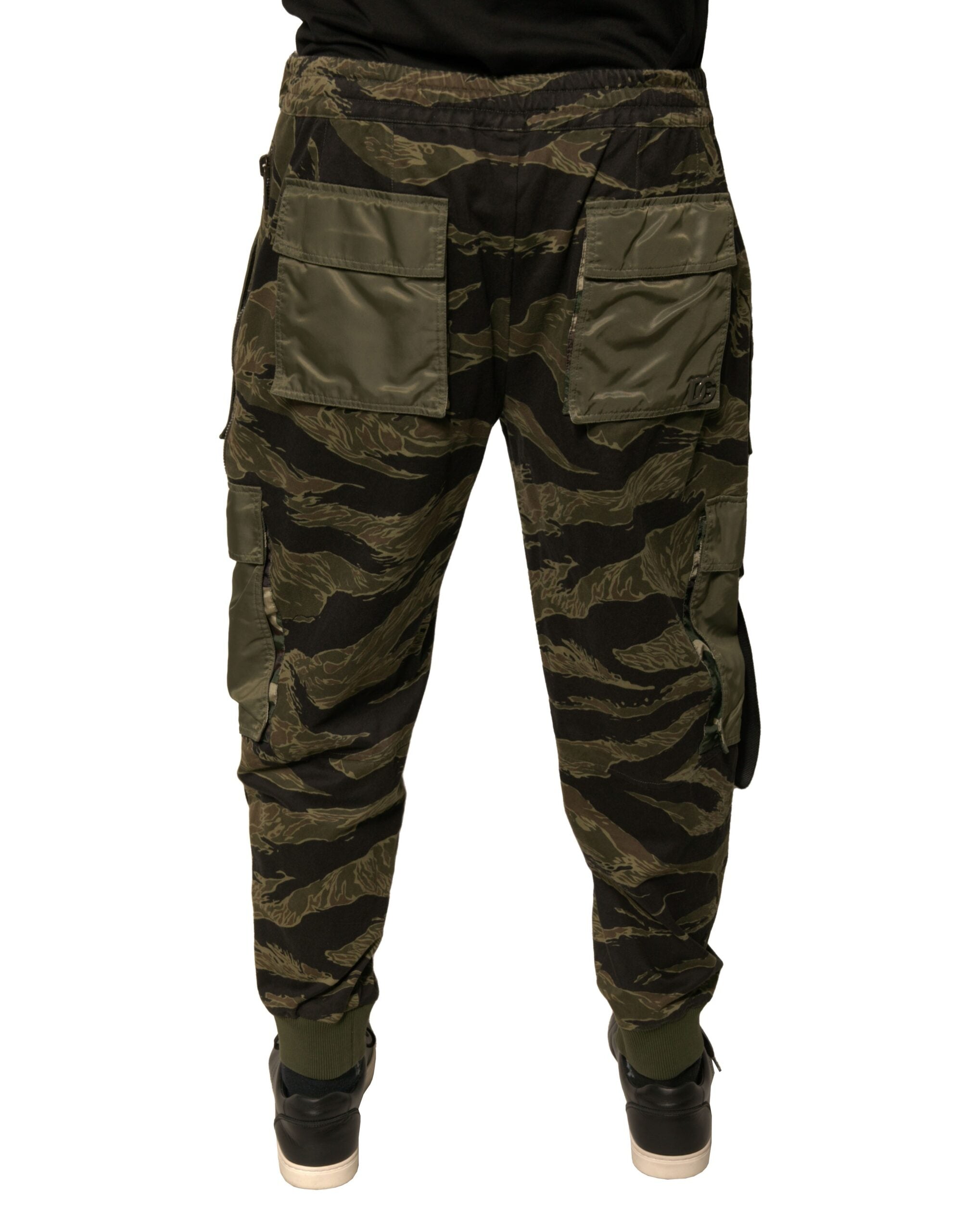 Dolce & Gabbana Green Cotton Jogger Cargo Pants-4