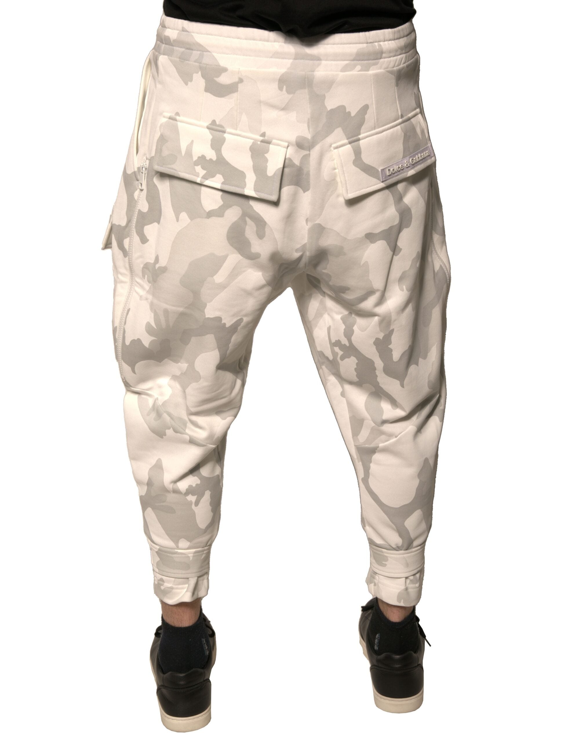 Dolce & Gabbana White Camouflage Cargo Joggers-4
