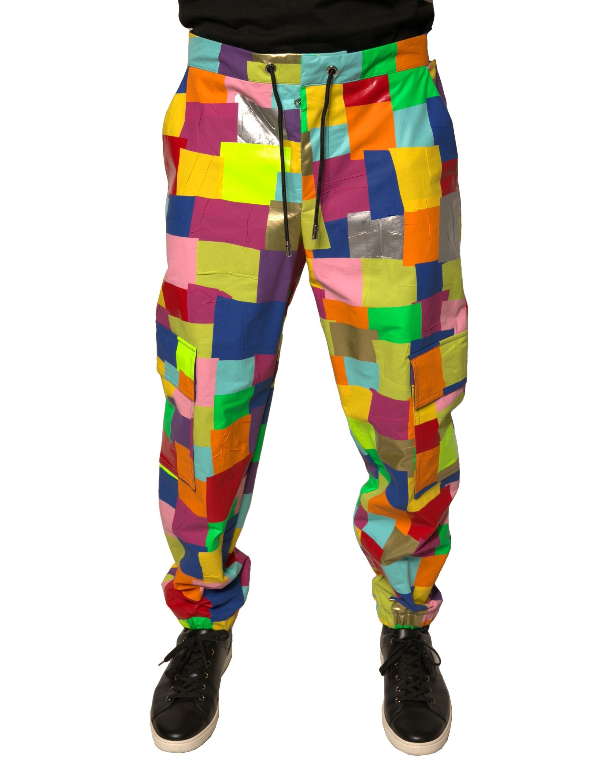 Dolce & Gabbana Multicolor Cotton Patchwork Men's Cargo Pants-2