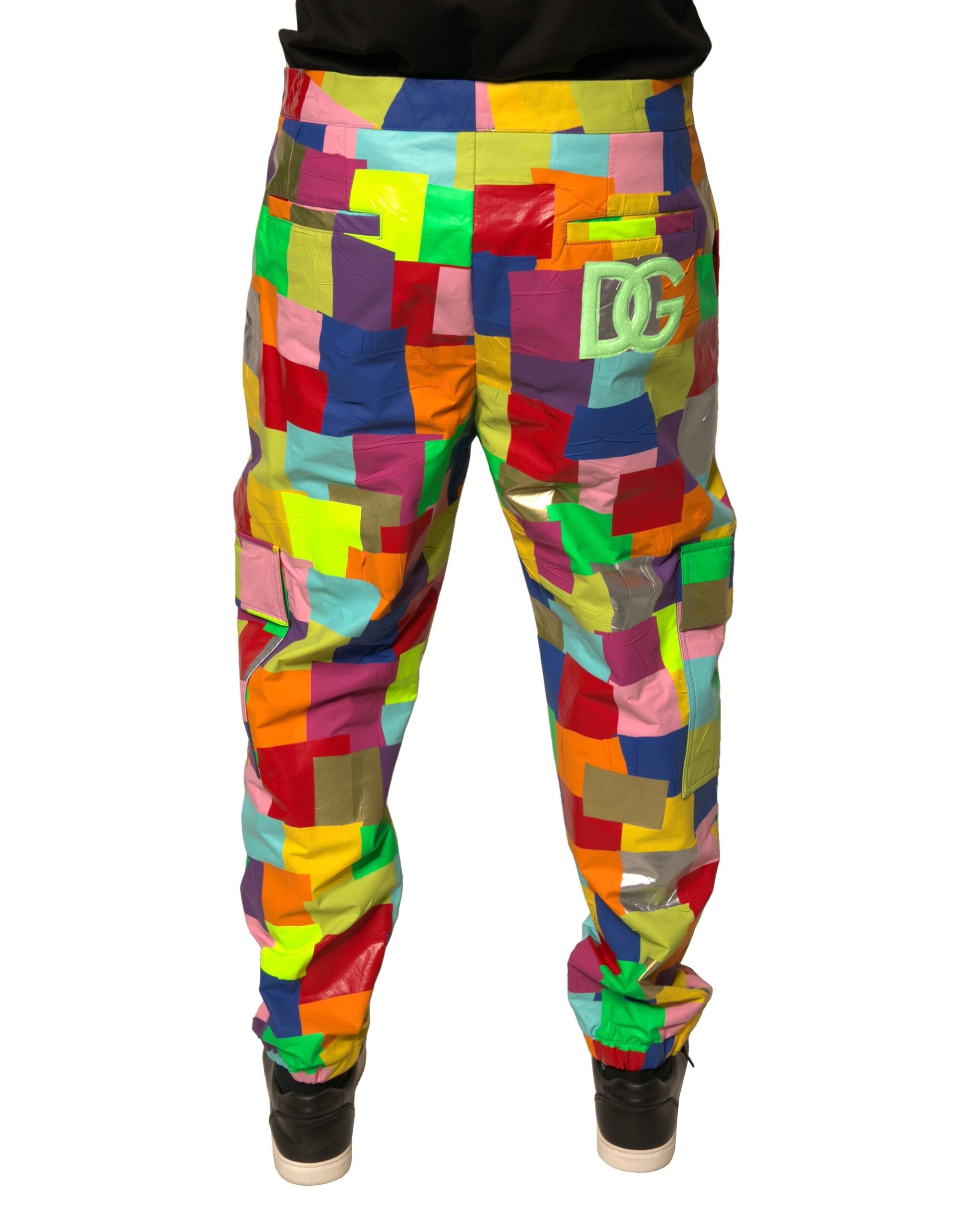 Dolce & Gabbana Multicolor Cotton Patchwork Men's Cargo Pants-4