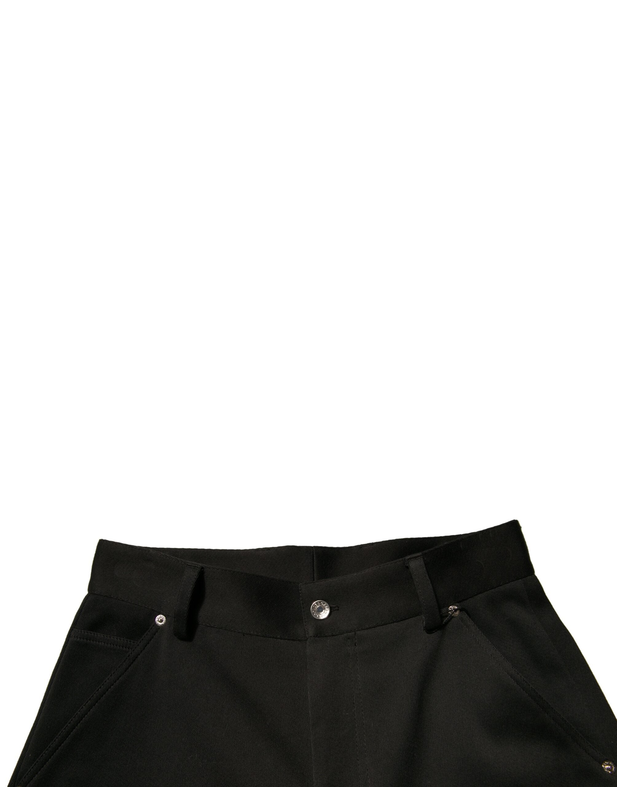 Dolce & Gabbana Black Cotton Cropped Trousers with Mid Waist-5