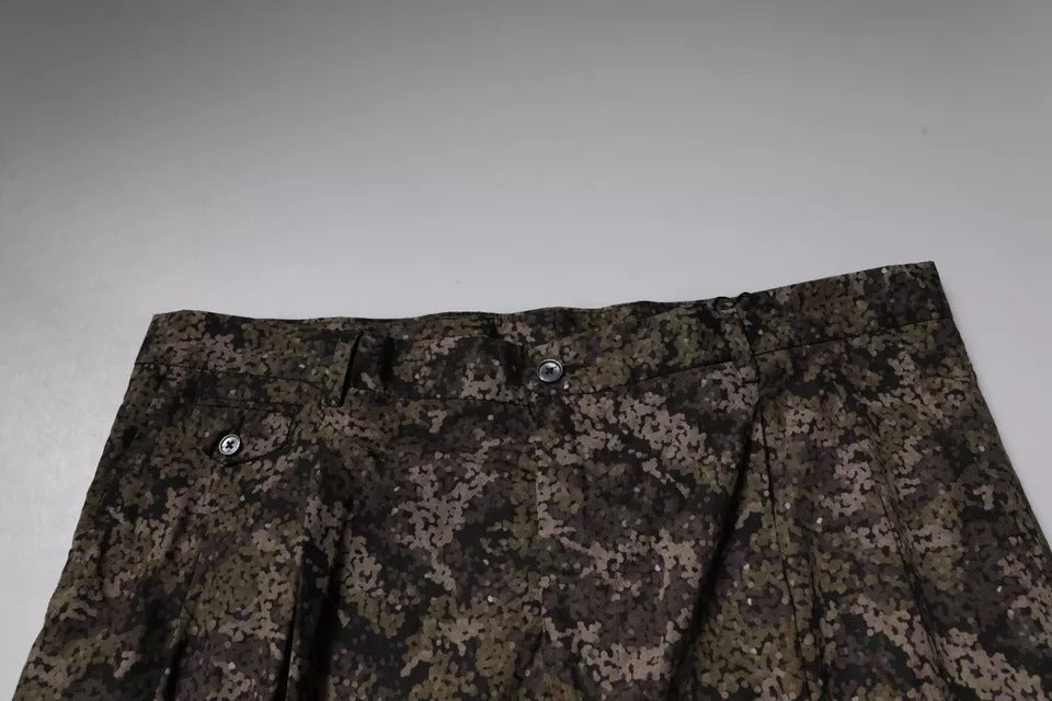 Dolce & Gabbana Multicolor Camouflage Herren Anzughose-6