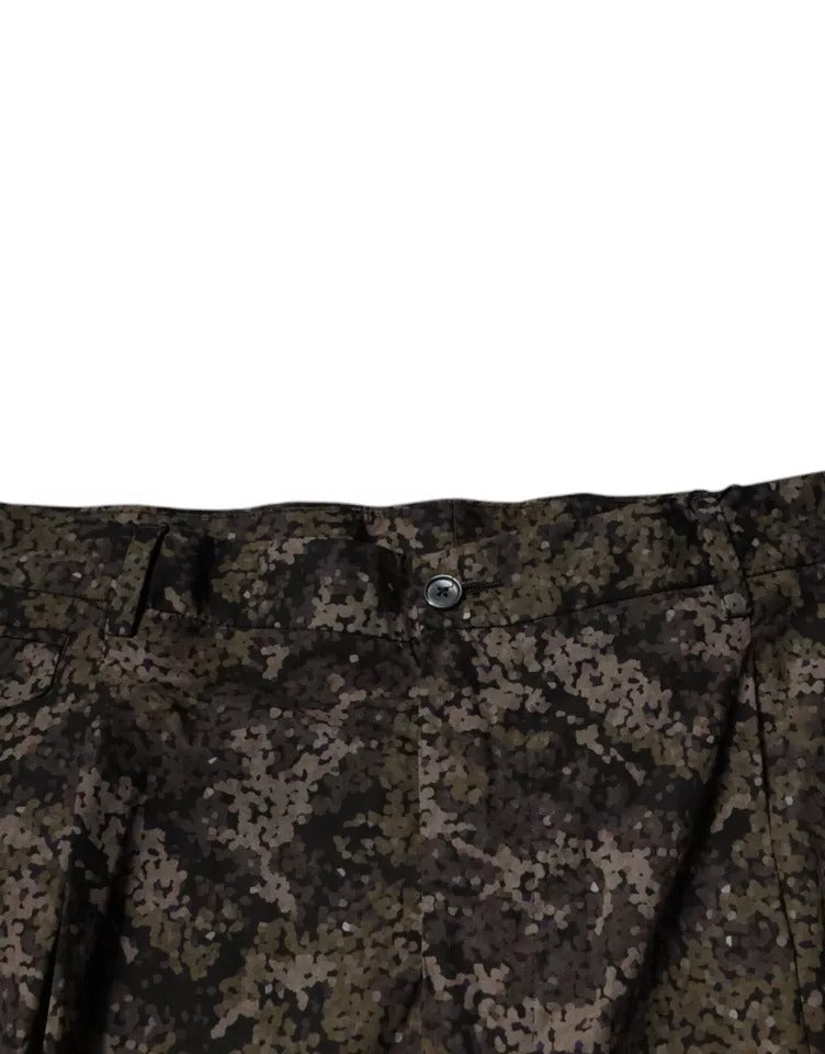 Dolce & Gabbana Multicolor Camouflage Herren Anzughose-5