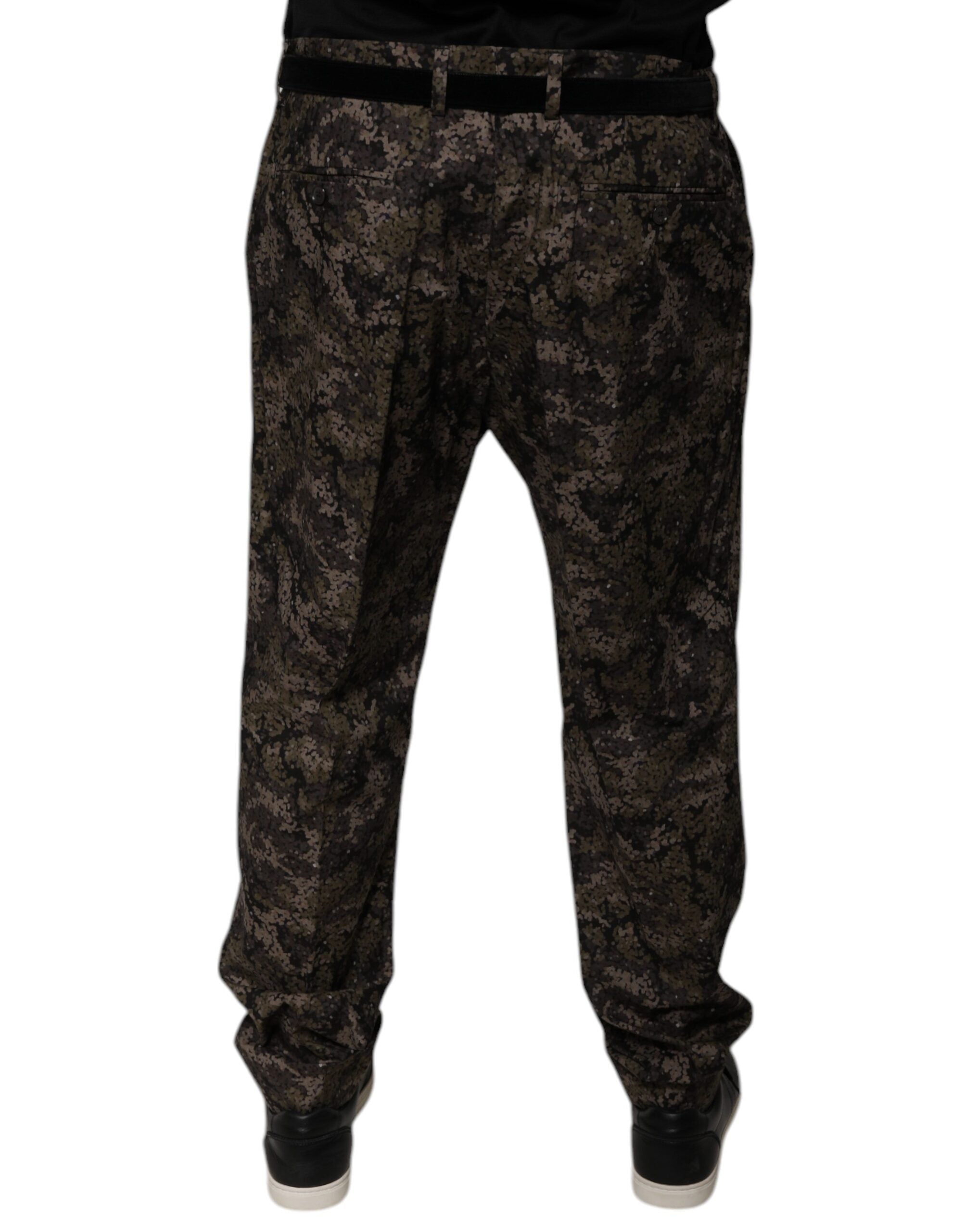 Dolce & Gabbana Multicolor Camouflage Herren Anzughose-4