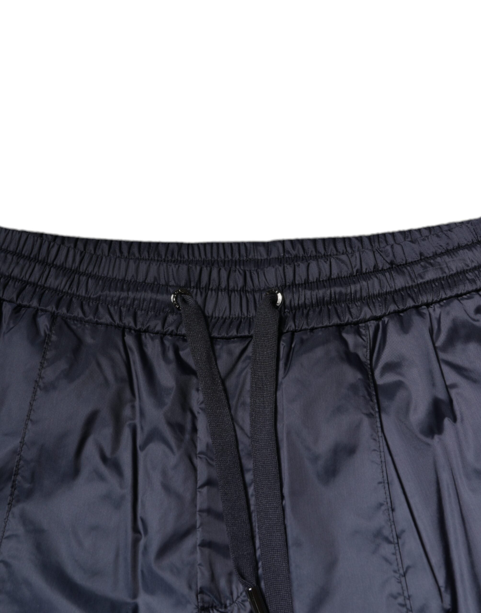 Pantalones deportivos ajustados de algodón azul oscuro de Dolce & Gabbana-5