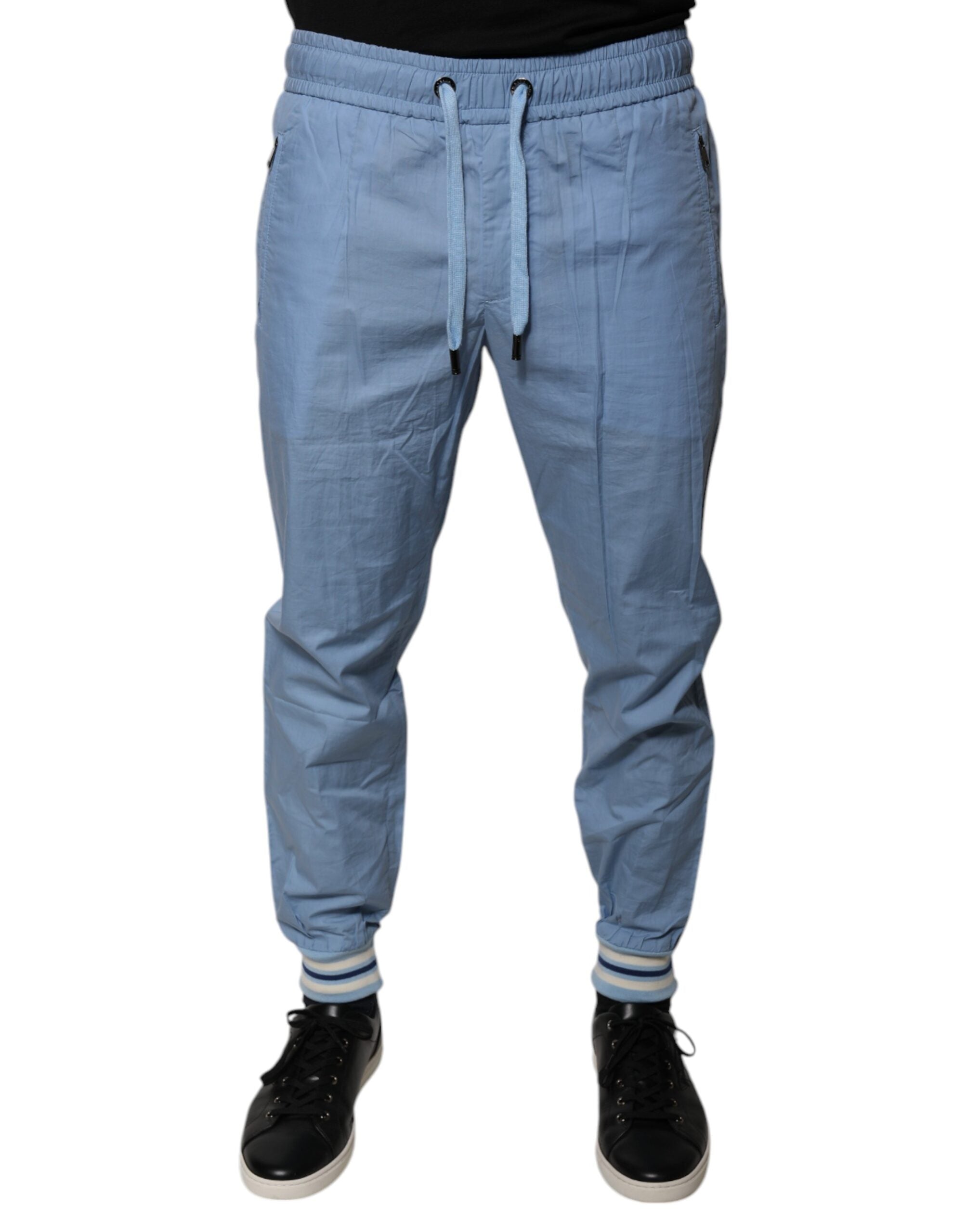 Dolce & Gabbana Blaue Baumwoll-Jogger-Sweatpants-Hose-1