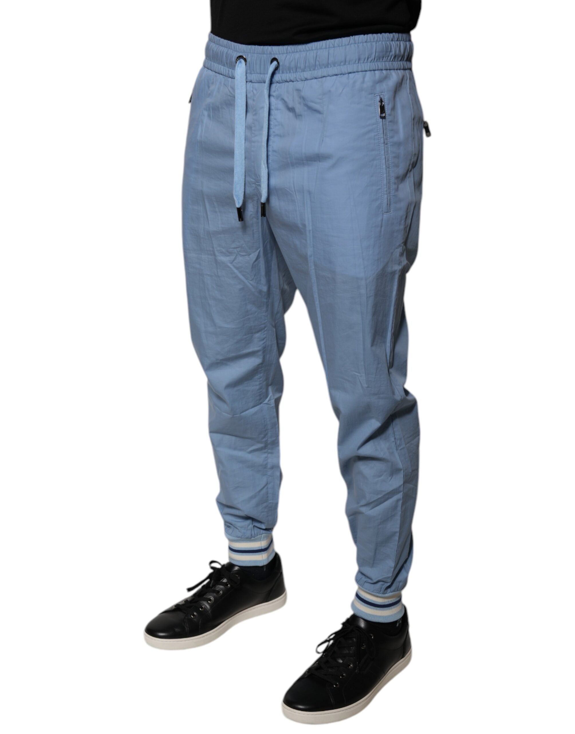 Dolce & Gabbana Blaue Baumwoll-Jogger-Sweatpants-Hose-3