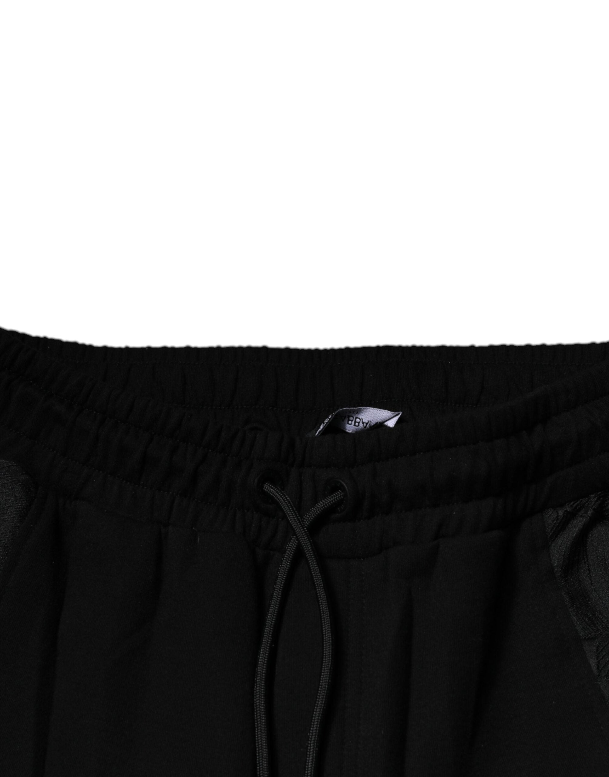 Dolce & Gabbana Black Leopard Slim Fit Jogger Pants-5