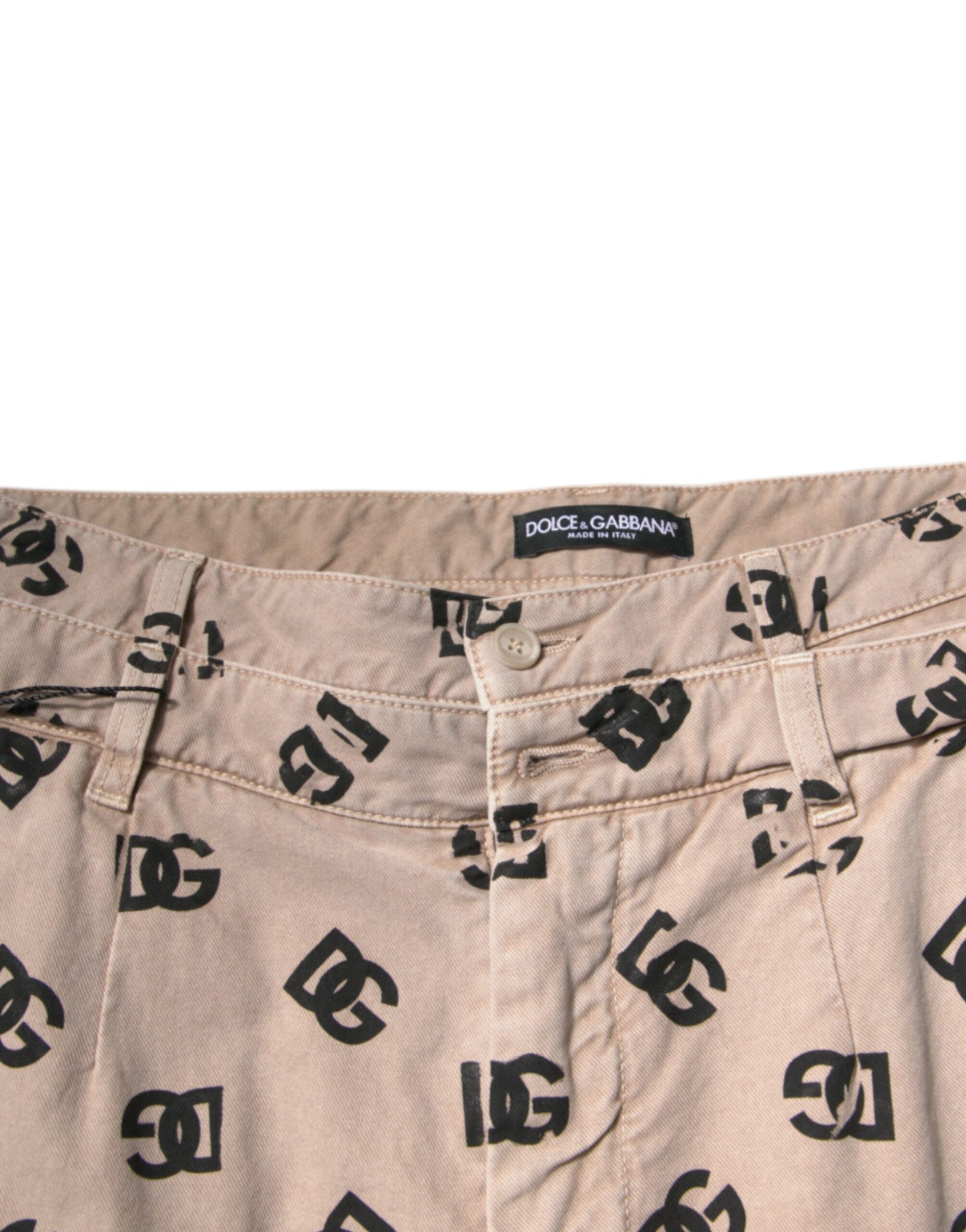 Dolce & Gabbana Beige Logo Cotton Skinny Denim Jeans-5