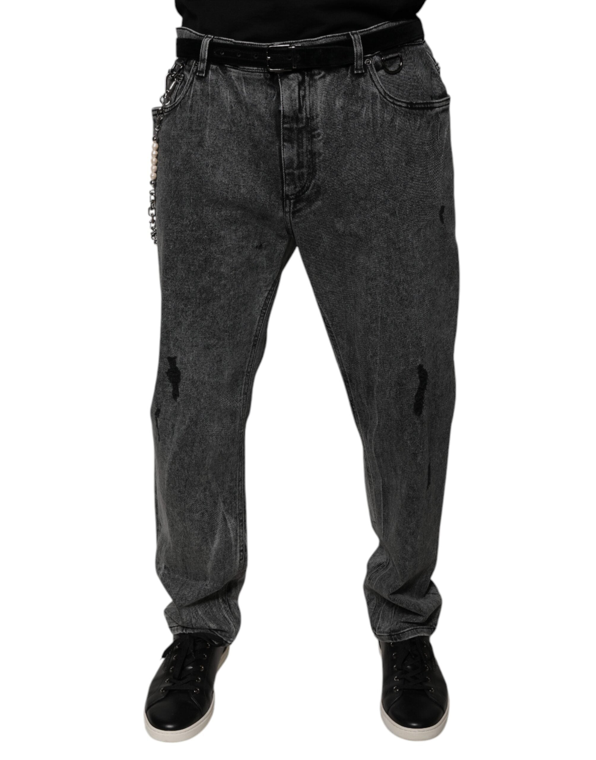 Dolce & Gabbana Dark Grey Skinny Denim Jeans made of Cotton-2