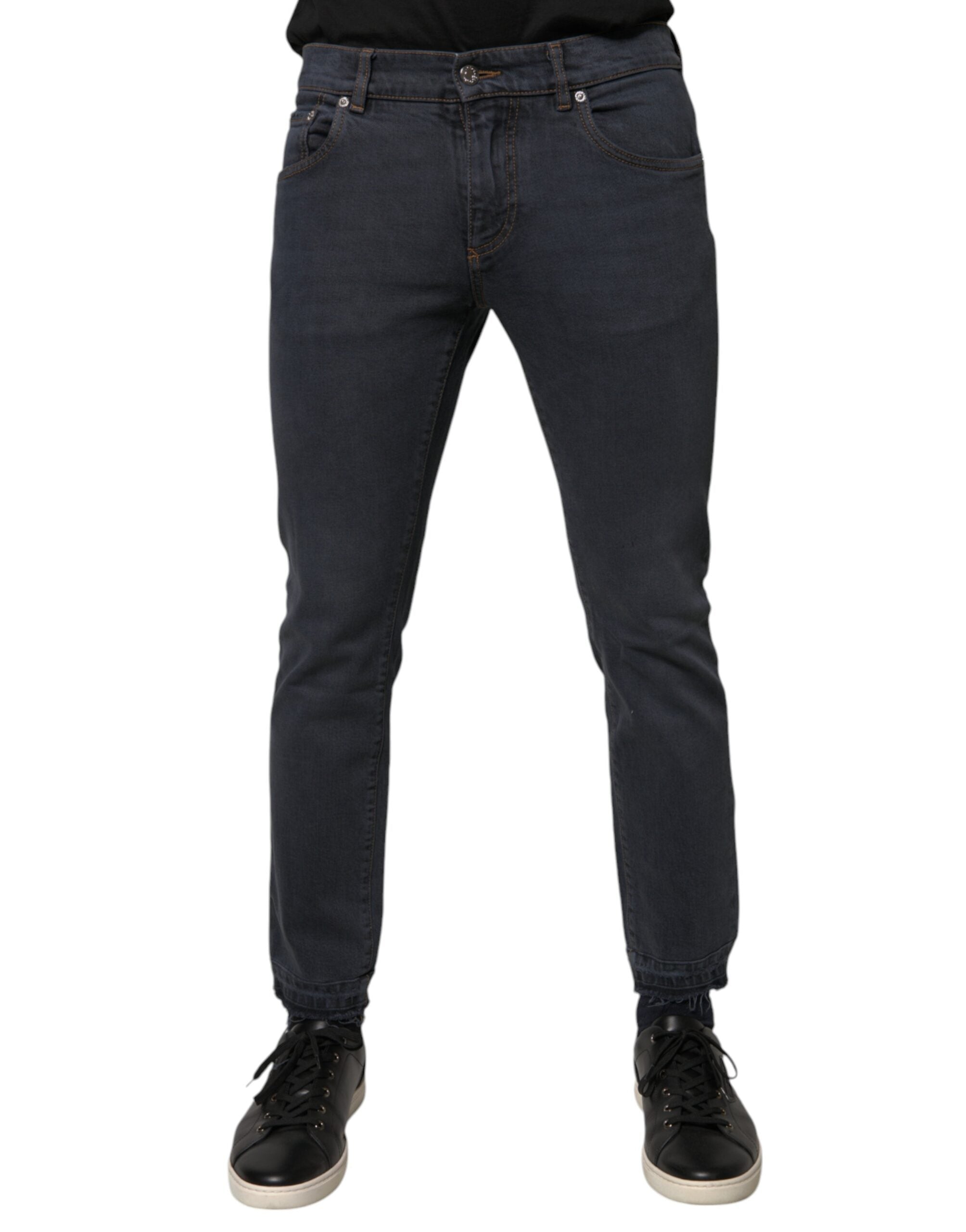 Dolce & Gabbana Dark Grey Skinny Denim Jeans made of Cotton-2
