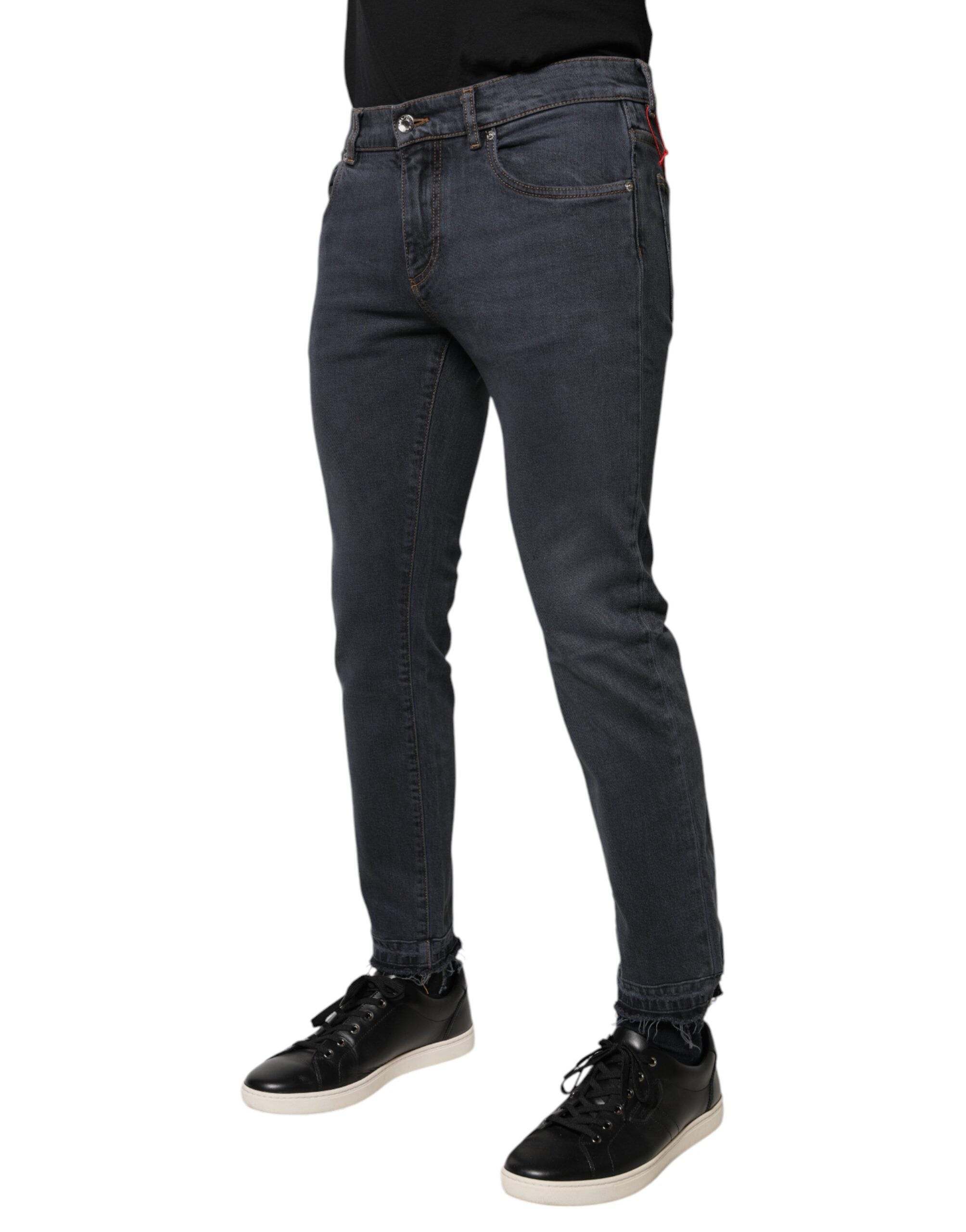 Dolce & Gabbana Dark Grey Skinny Denim Jeans made of Cotton-3