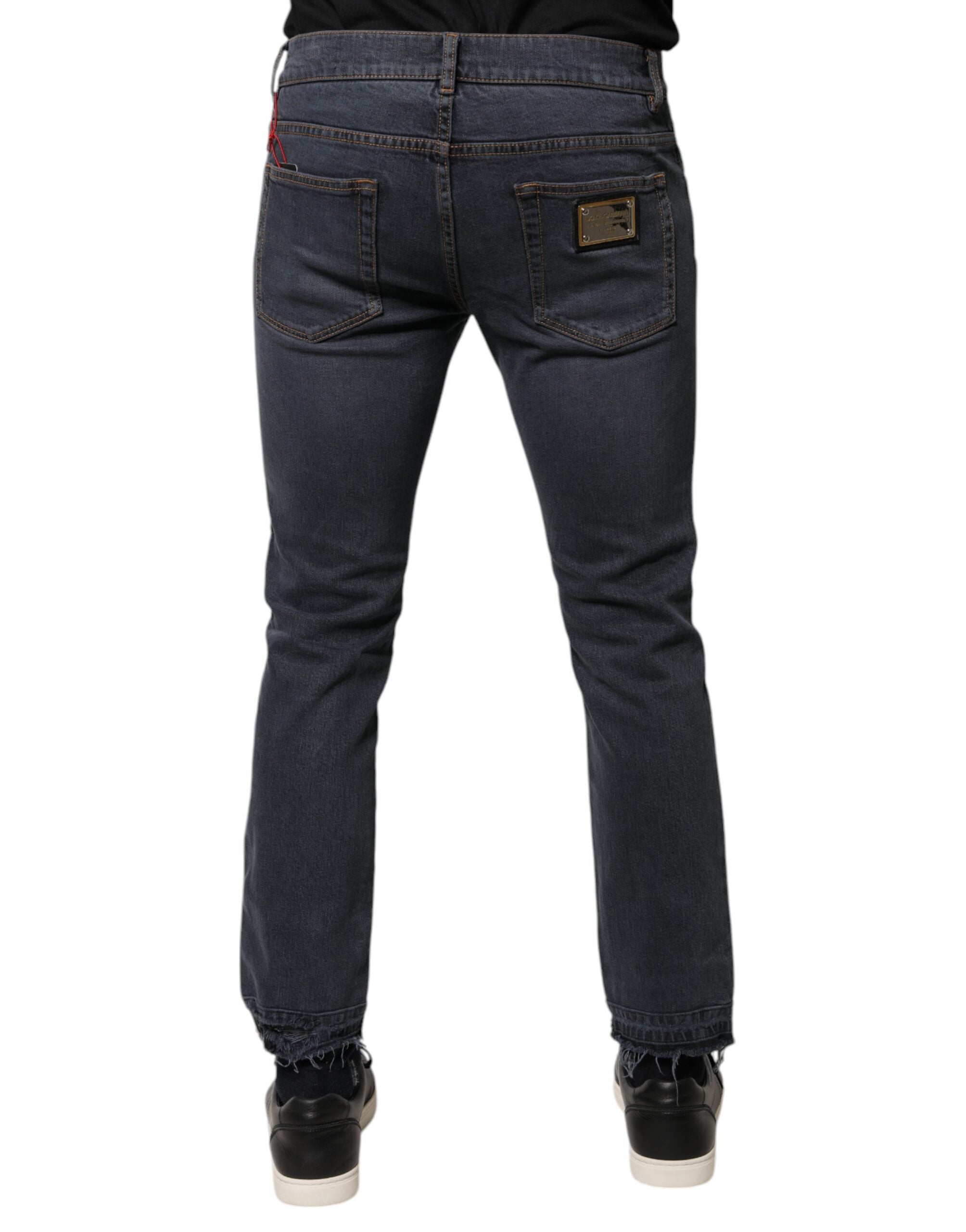 Dolce & Gabbana Dark Grey Skinny Denim Jeans made of Cotton-4