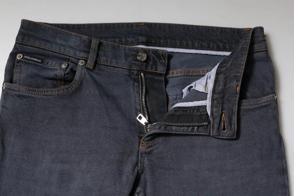 Dolce & Gabbana Dark Grey Skinny Denim Jeans made of Cotton-8