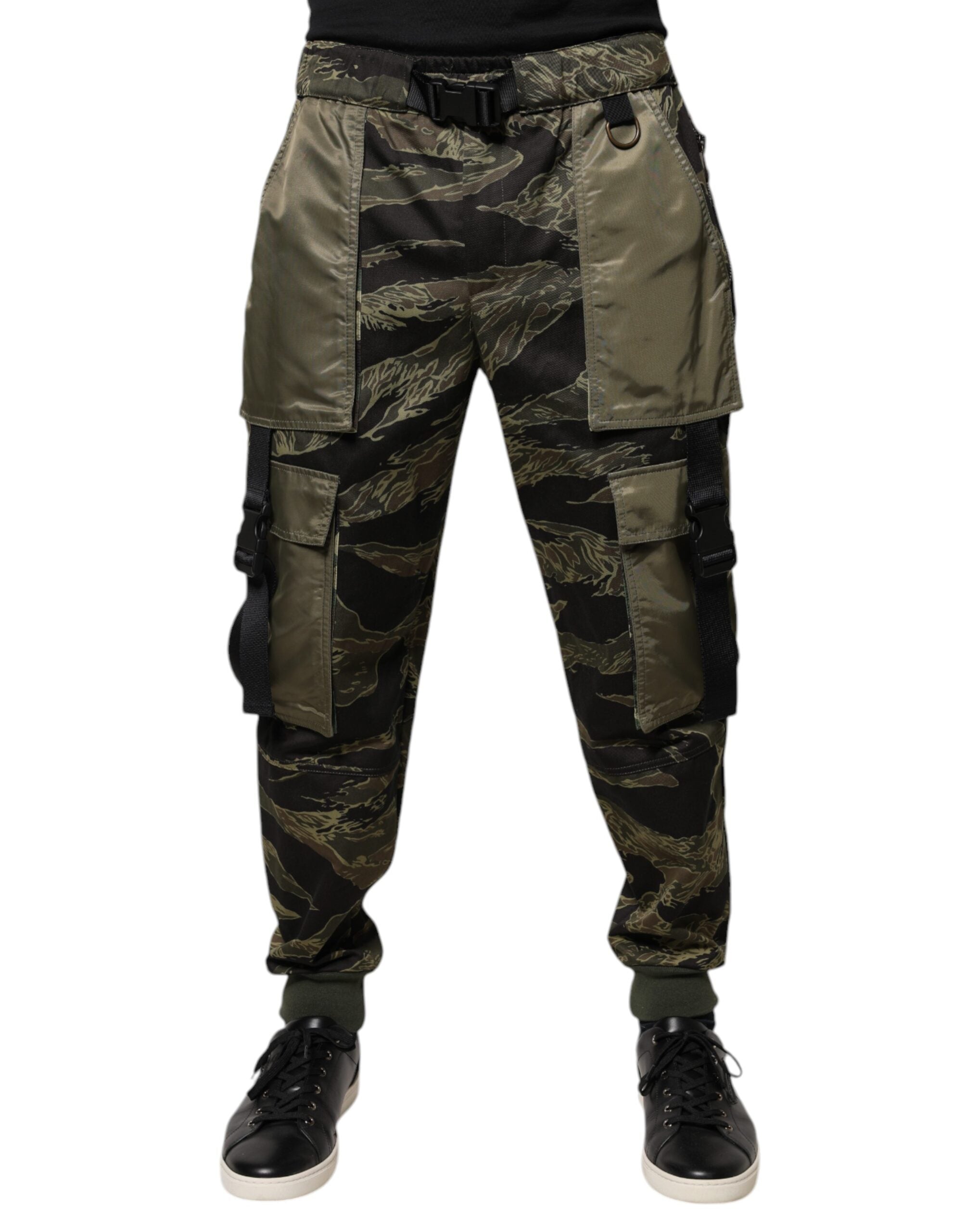Dolce & Gabbana Green Cotton Jogger Cargo Pants-2
