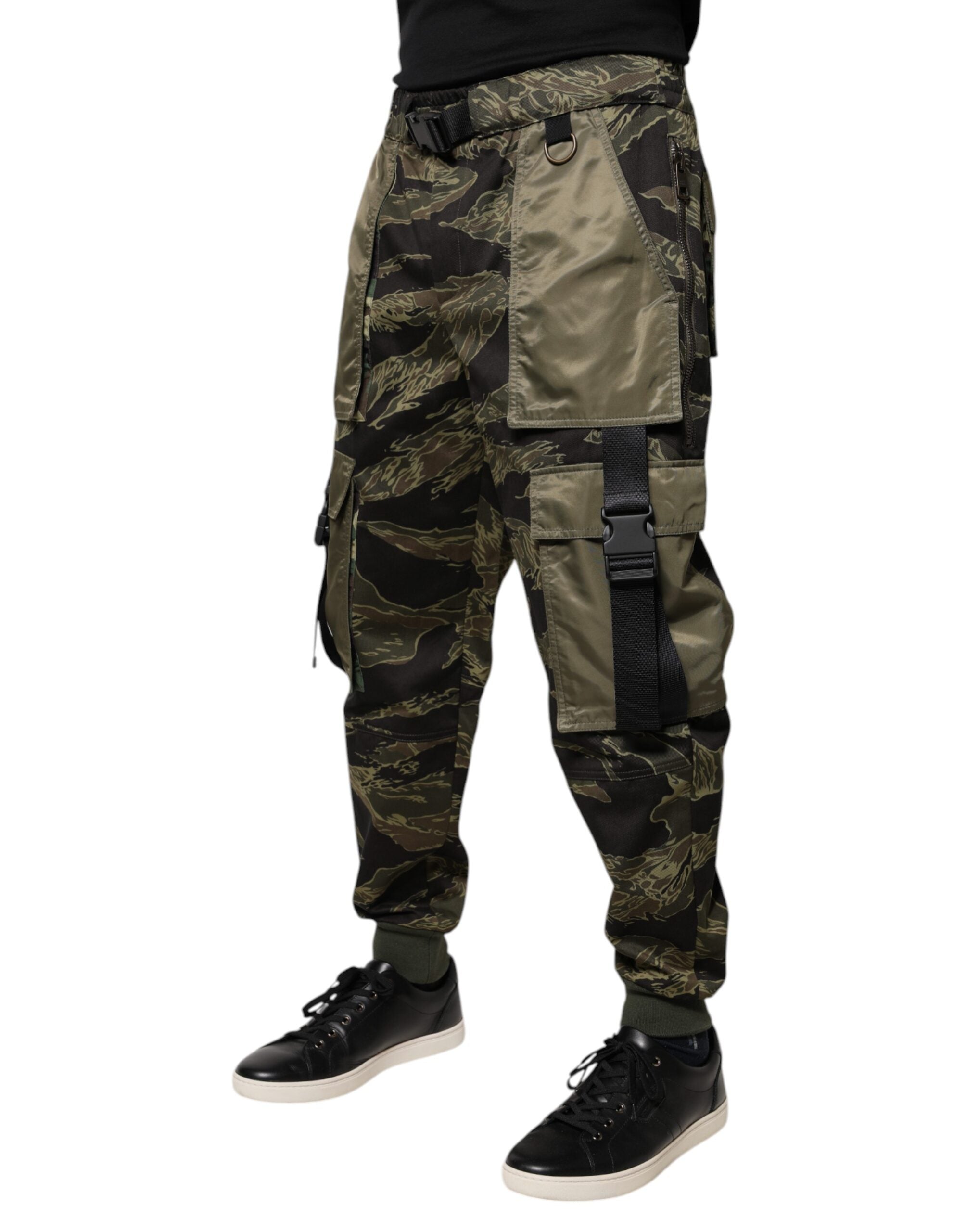 Dolce & Gabbana Green Cotton Jogger Cargo Pants-3