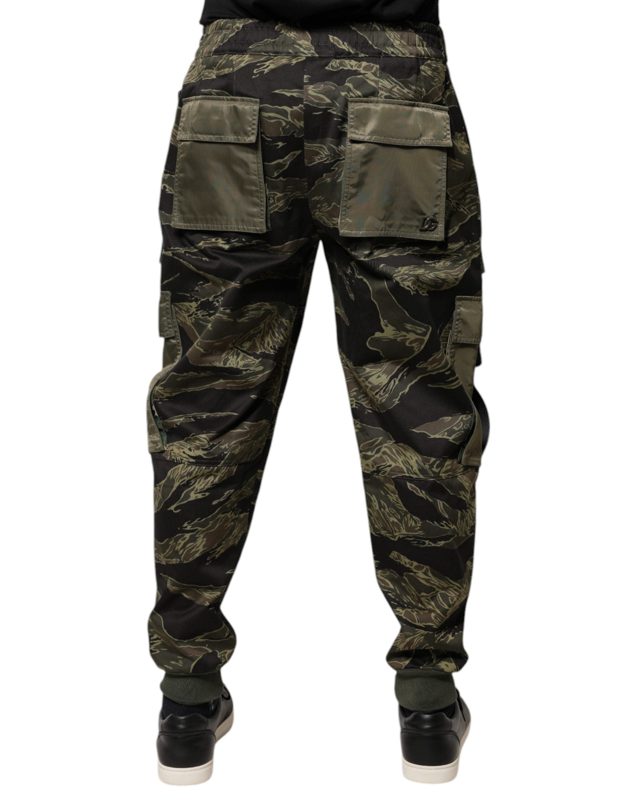Dolce & Gabbana Green Cotton Jogger Cargo Pants-4