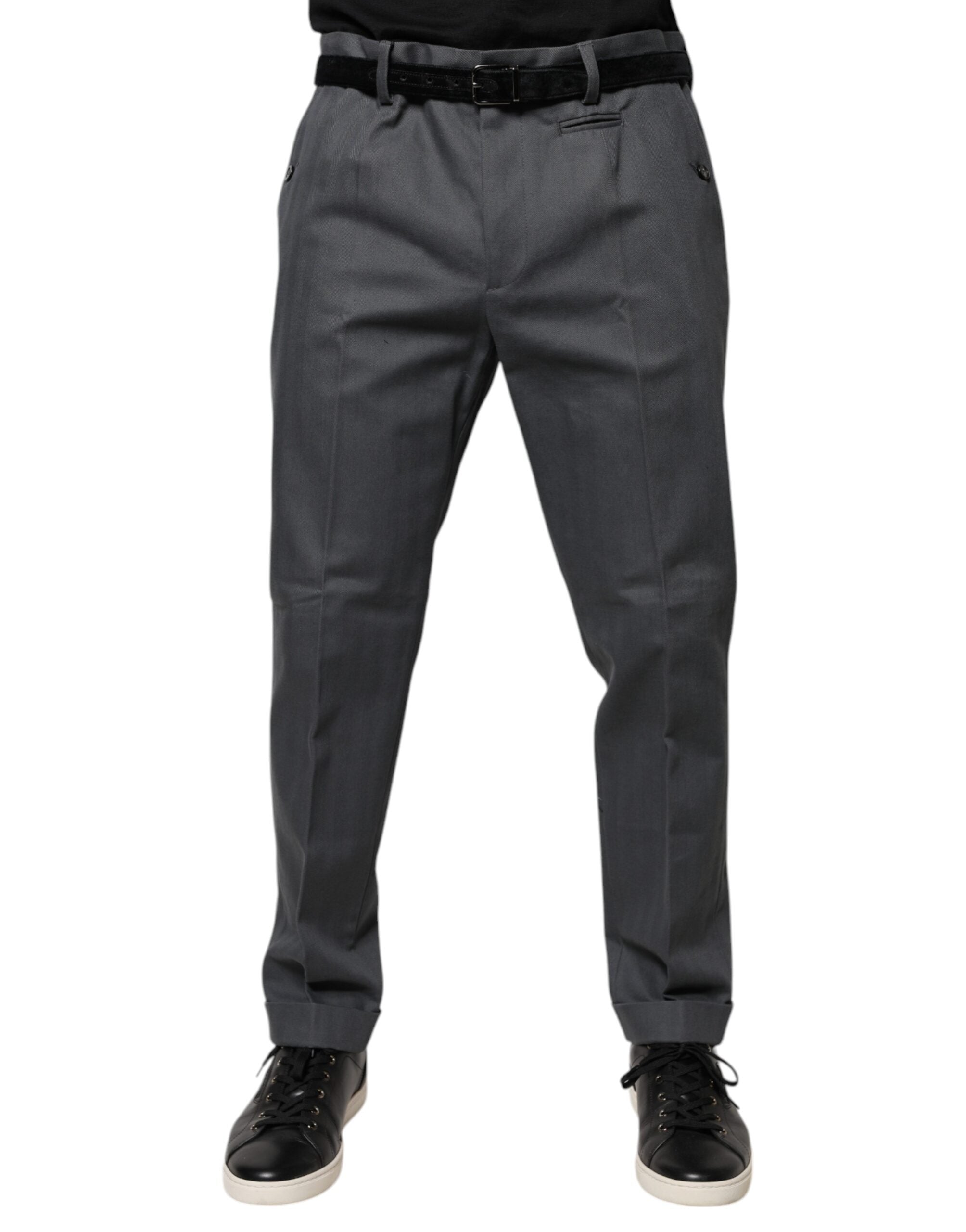 Dolce & Gabbana Grey tapered formal suit trousers-2