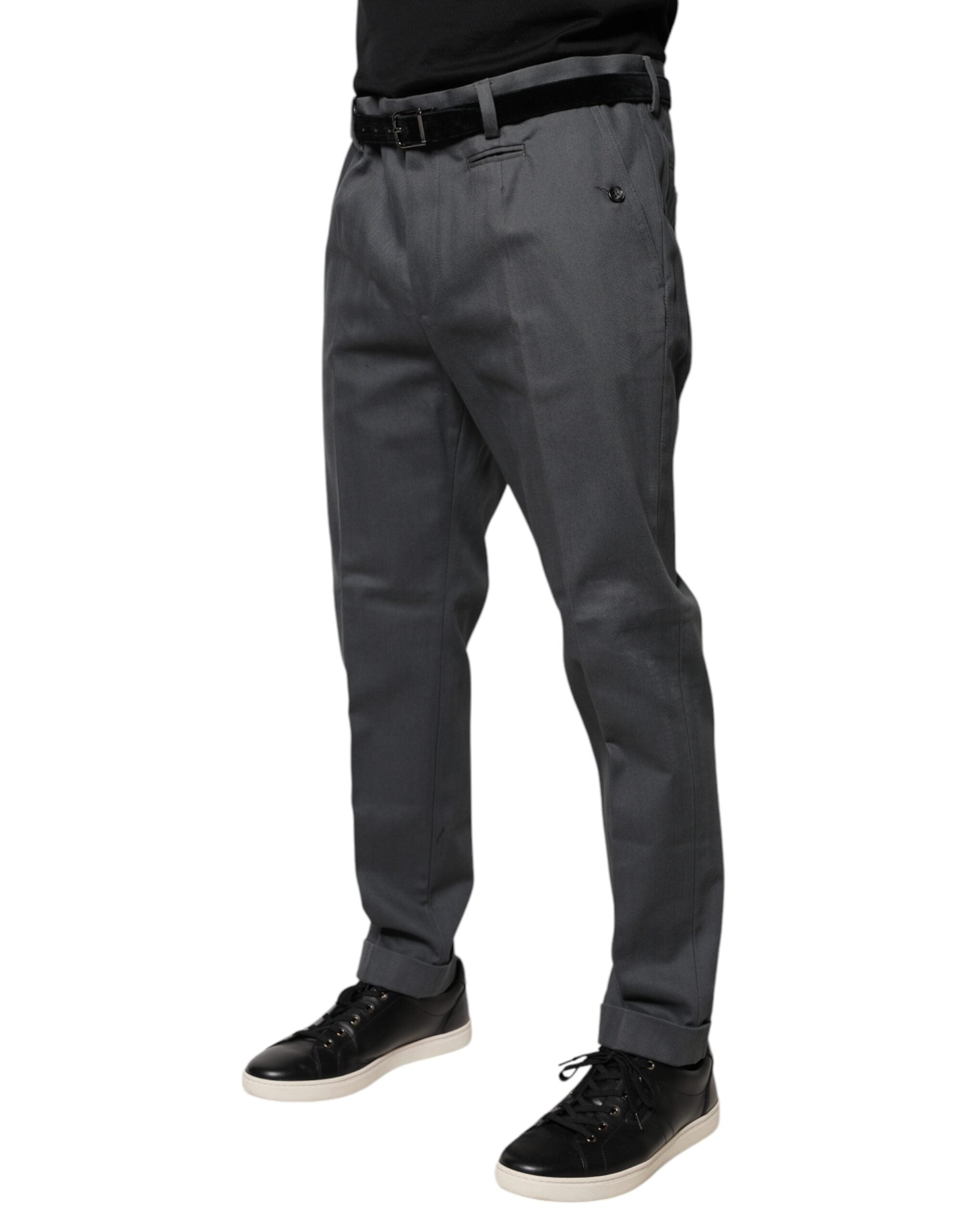 Dolce & Gabbana Grey tapered formal suit trousers-3