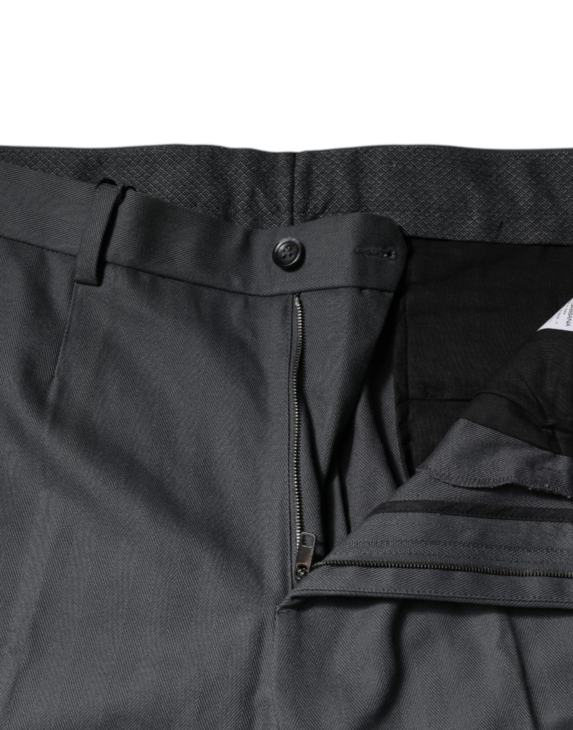 Dolce & Gabbana Grey tapered formal suit trousers-5