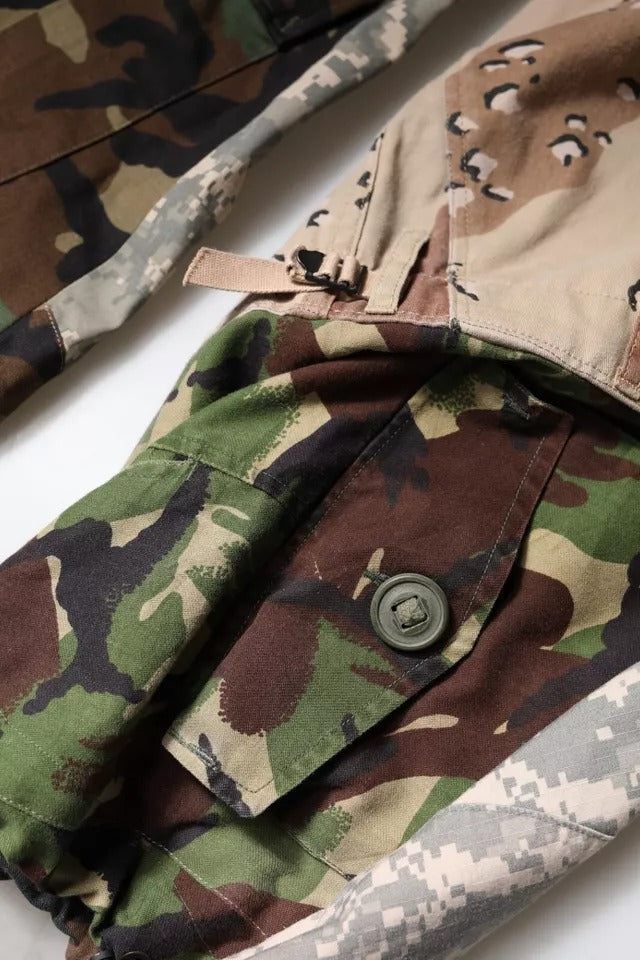 Dolce & Gabbana Multicolored Patchwork Cargo Pants in Camouflage Pattern-8