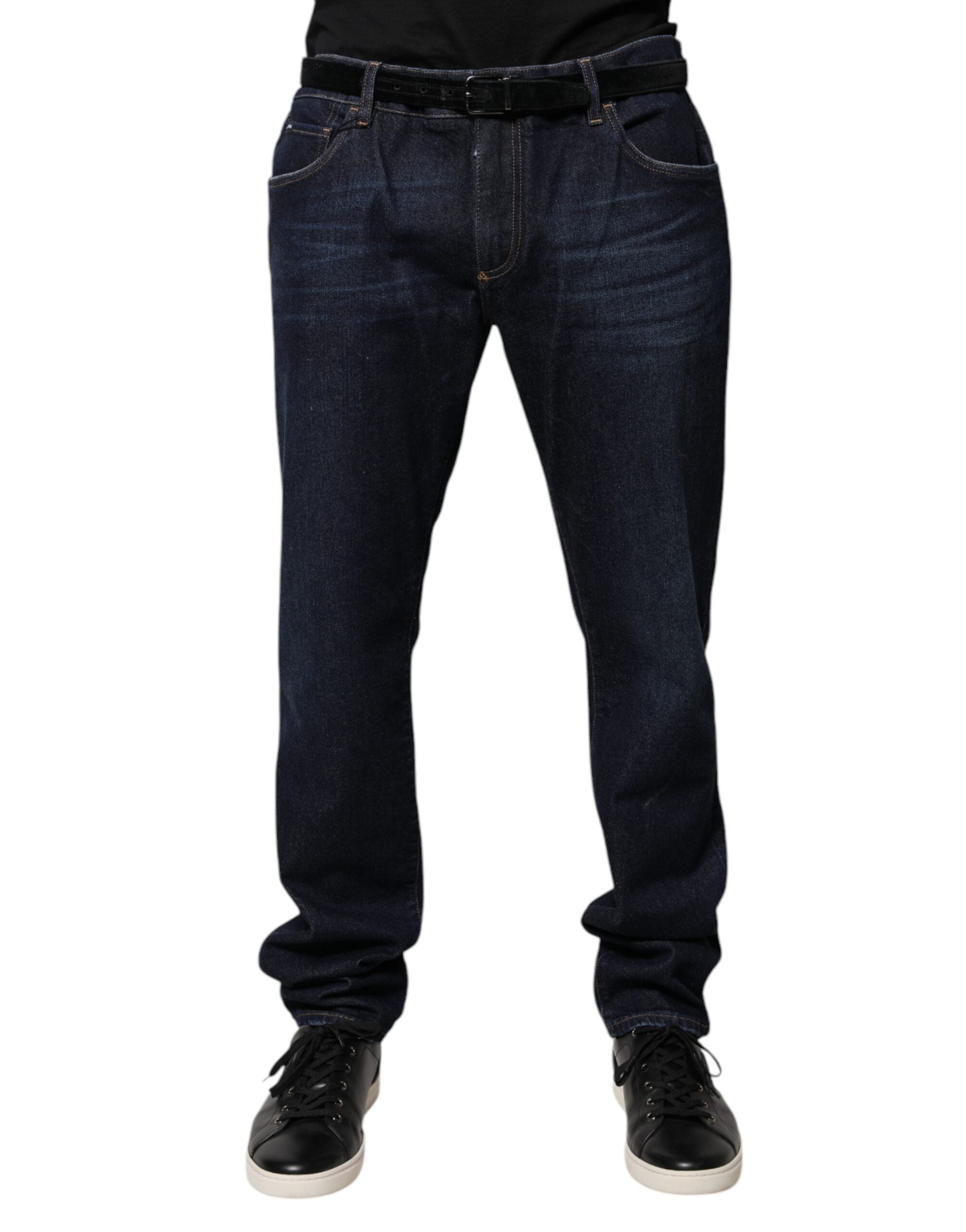 Dolce & Gabbana Dark Blue Skinny Denim Jeans made of Cotton