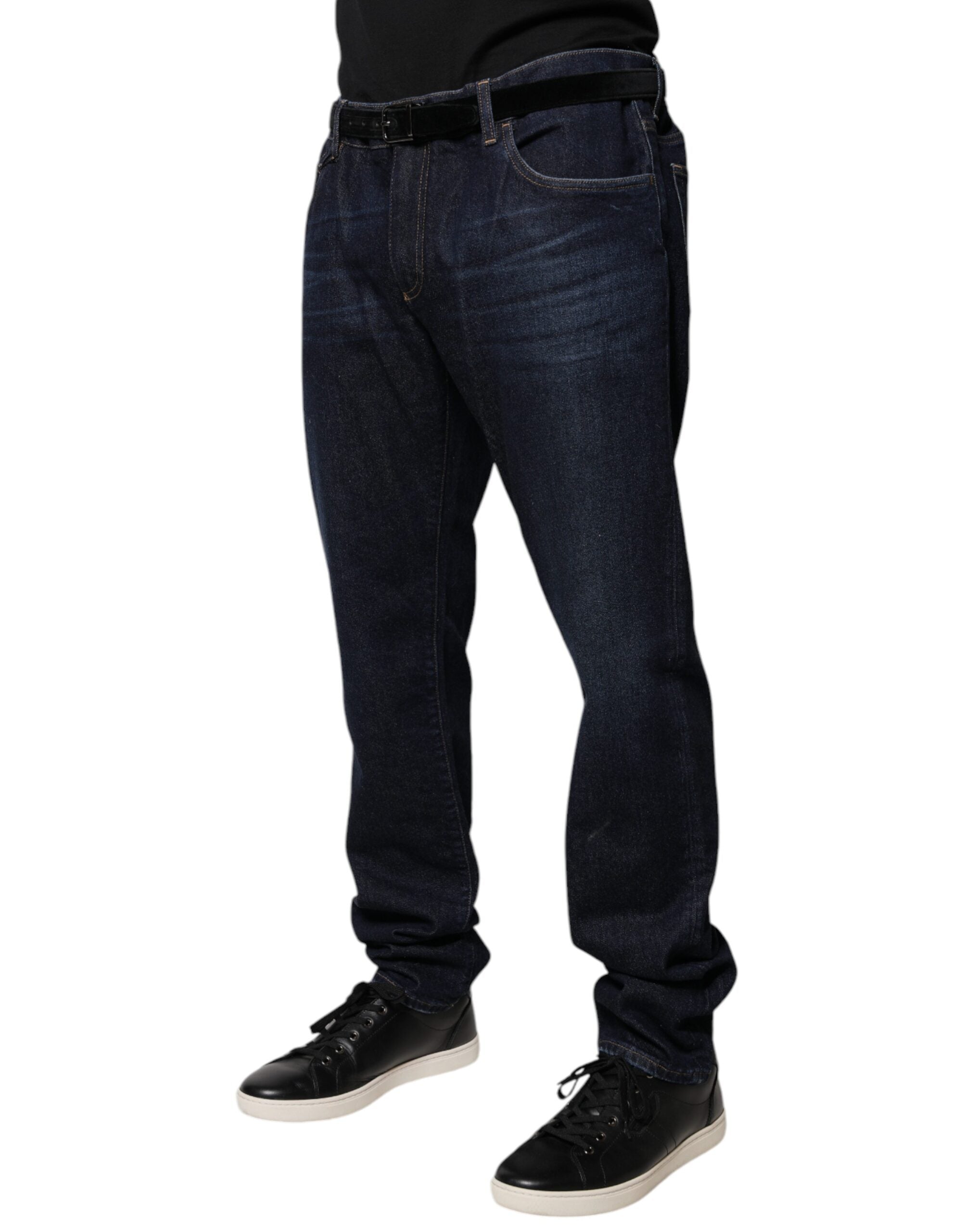 Dolce & Gabbana Dark Blue Skinny Denim Jeans made of Cotton-3