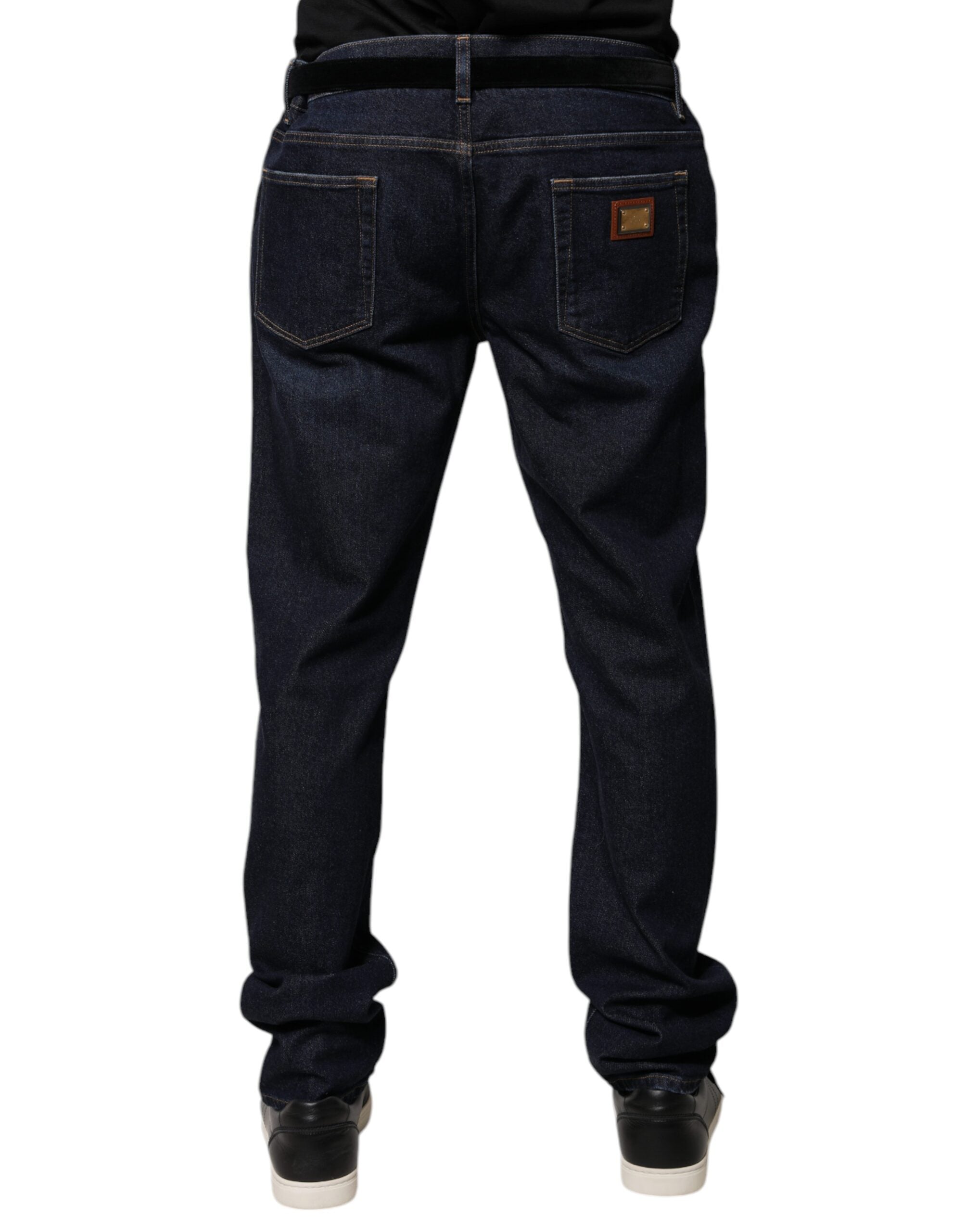 Dolce & Gabbana Dark Blue Skinny Denim Jeans made of Cotton-4