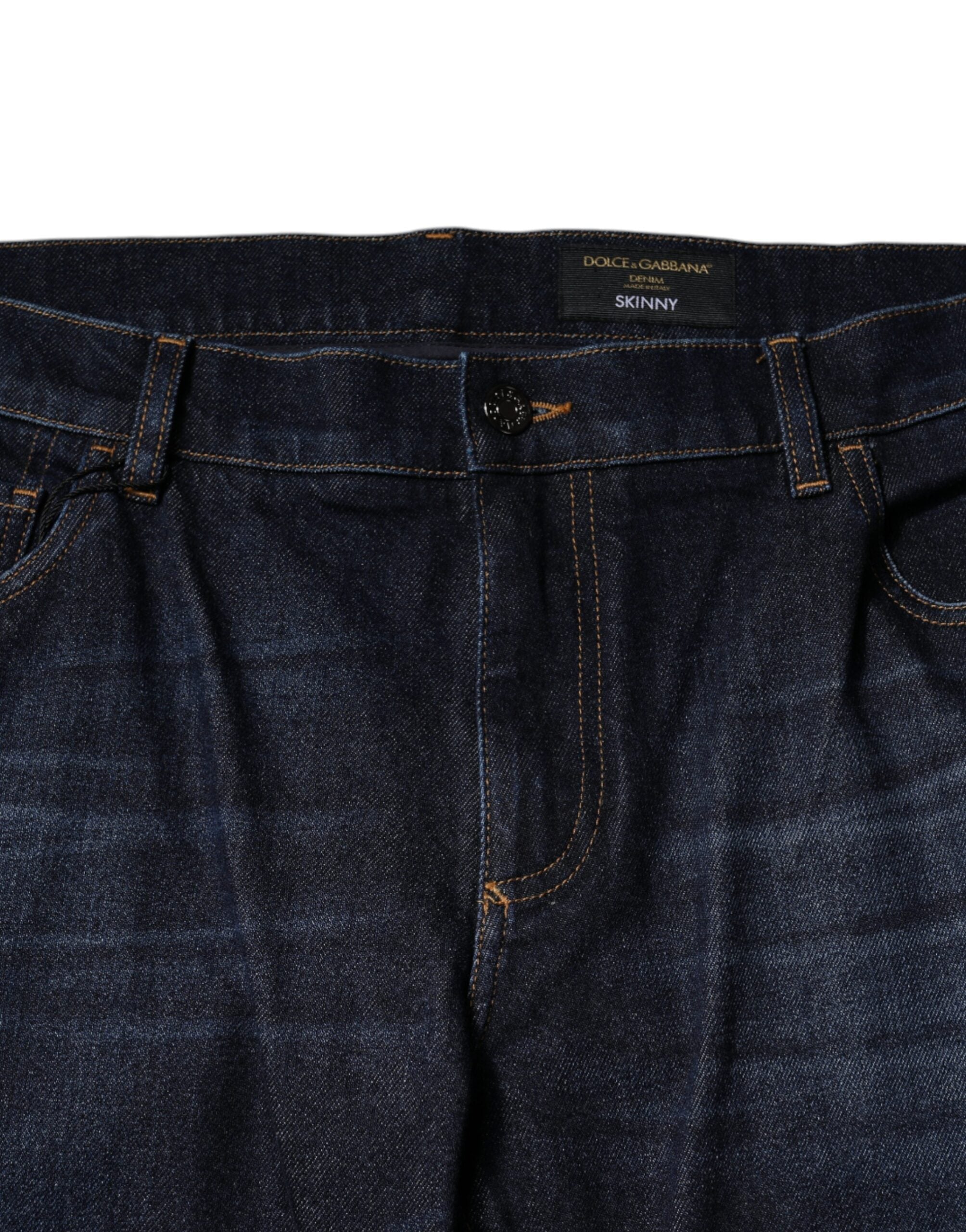Dolce & Gabbana Dark Blue Skinny Denim Jeans made of Cotton-5
