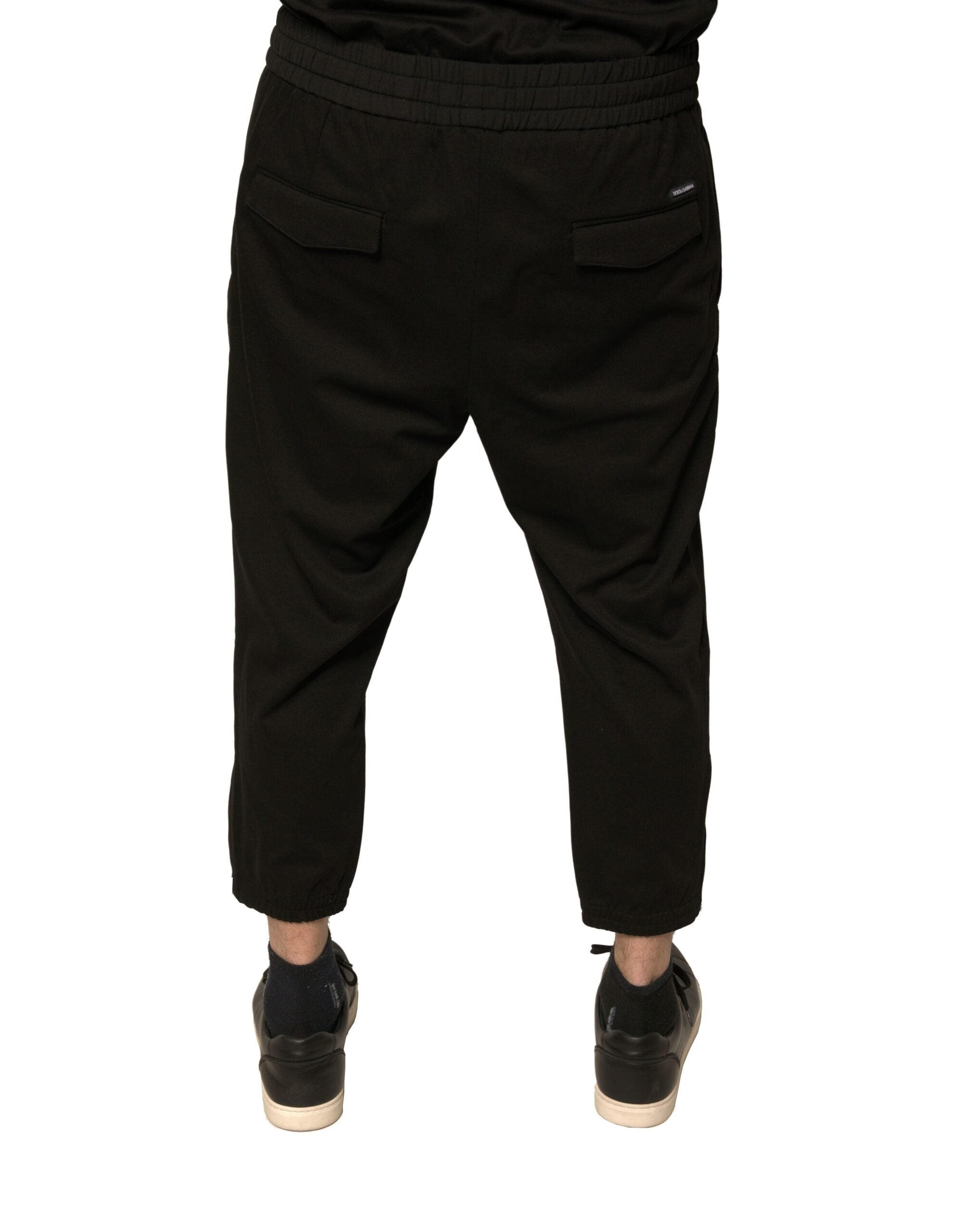 Dolce & Gabbana Schwarze Woll-Jogginghose Jogginghose-4