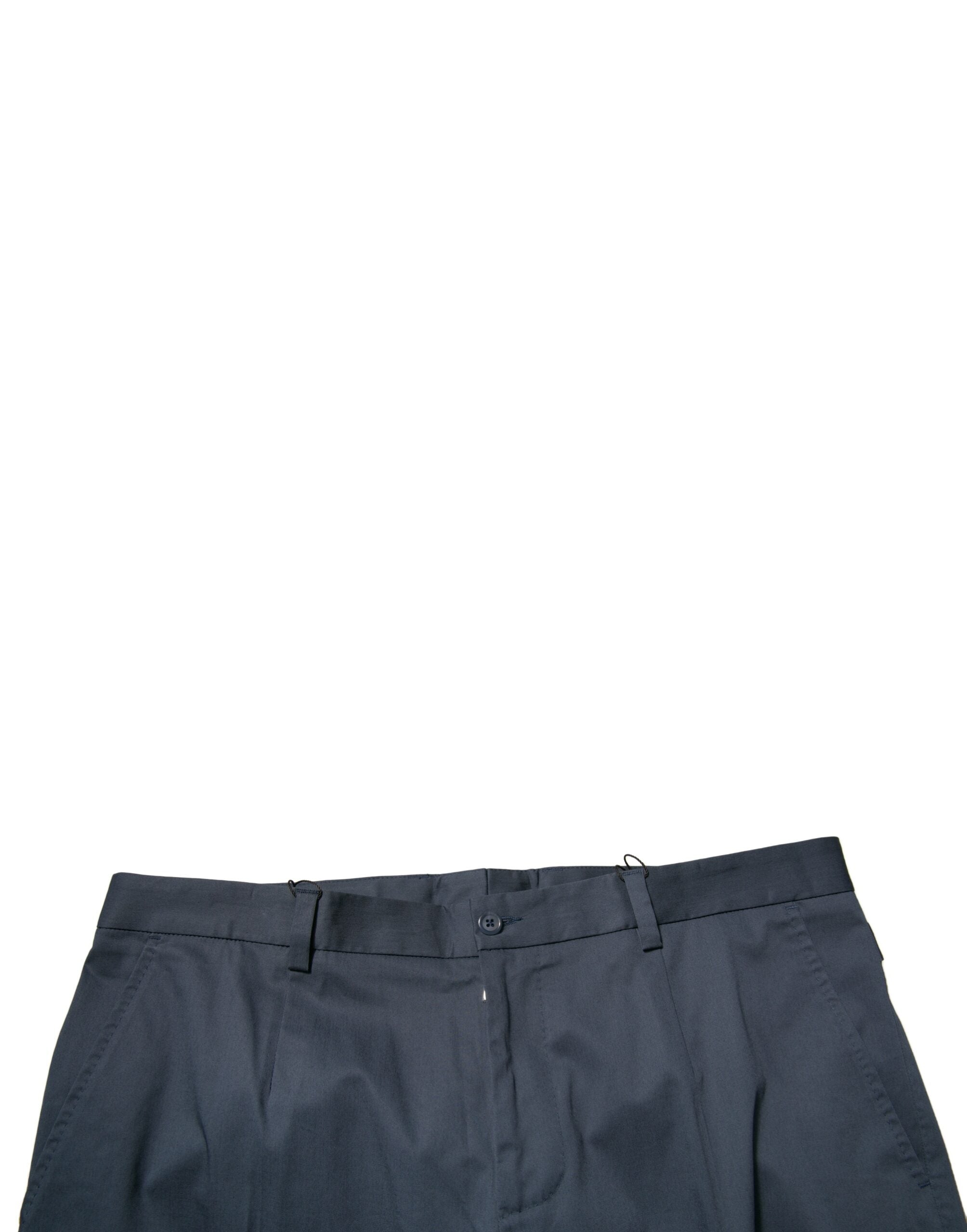 Pantalones de traje ajustados de algodón elástico azul oscuro para hombre de Dolce & Gabbana-5
