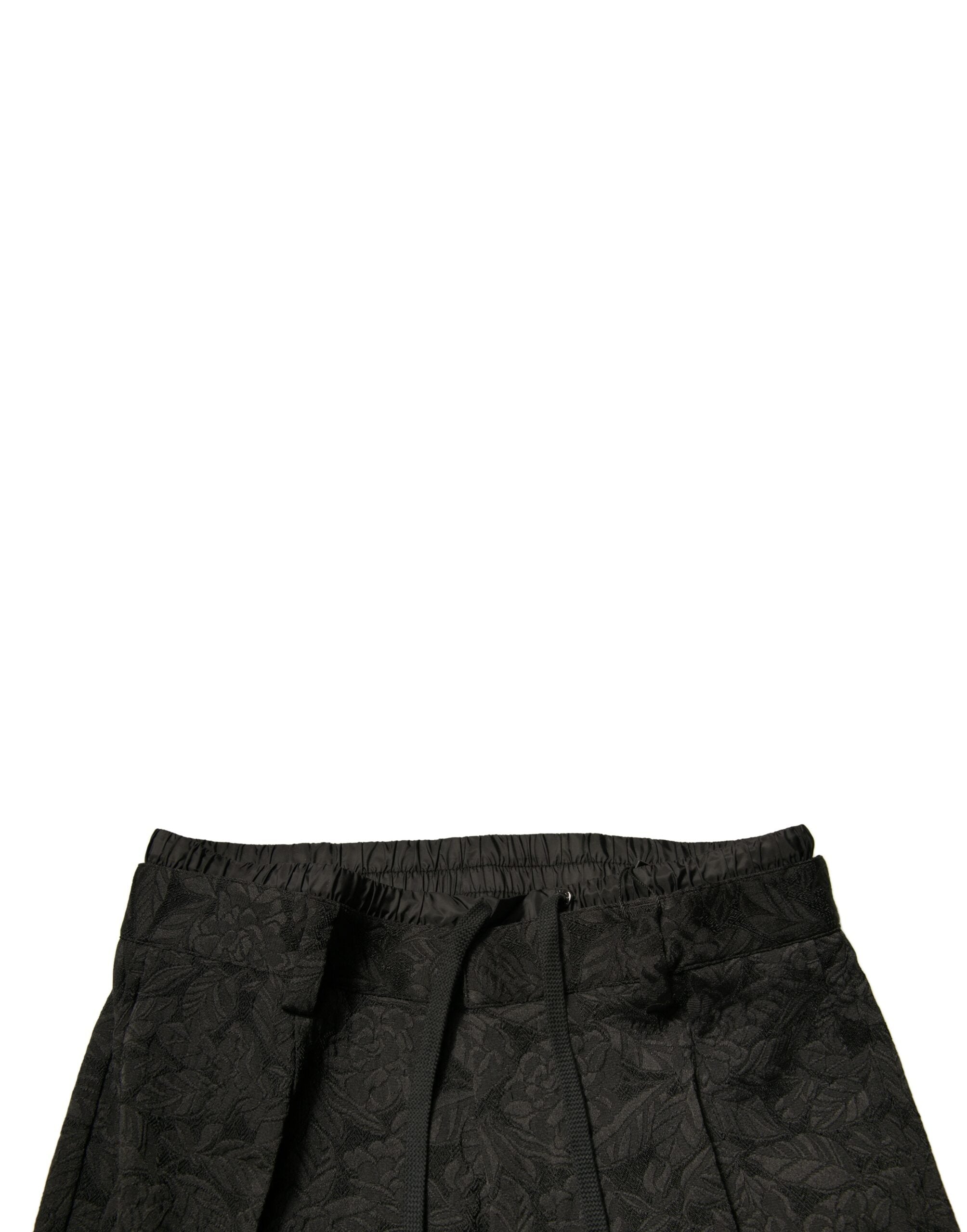 Dolce & Gabbana Schwarze Brokat Polyester Skinny Herren Anzughose-5