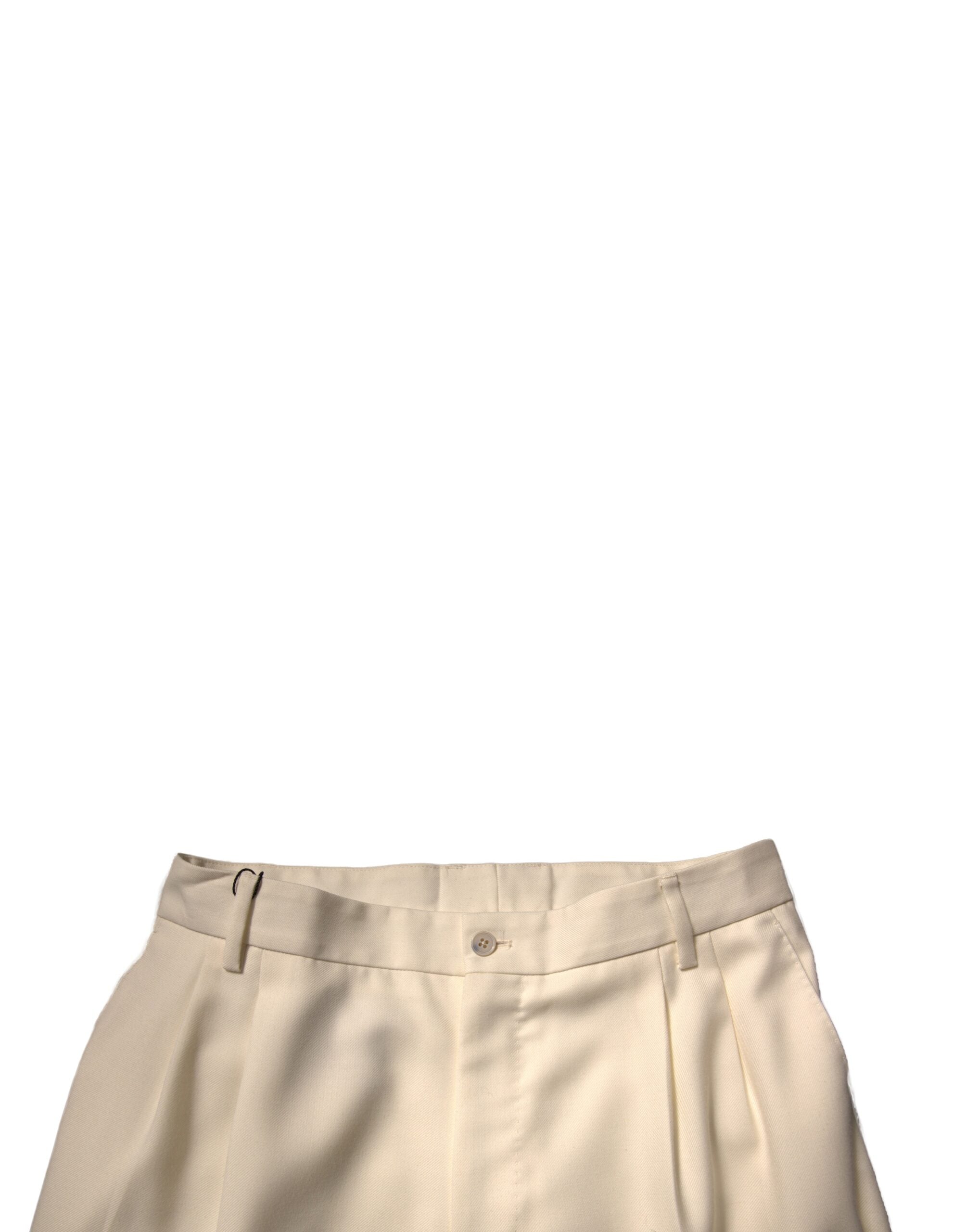 Dolce & Gabbana Off White Straight Dress Pants-5