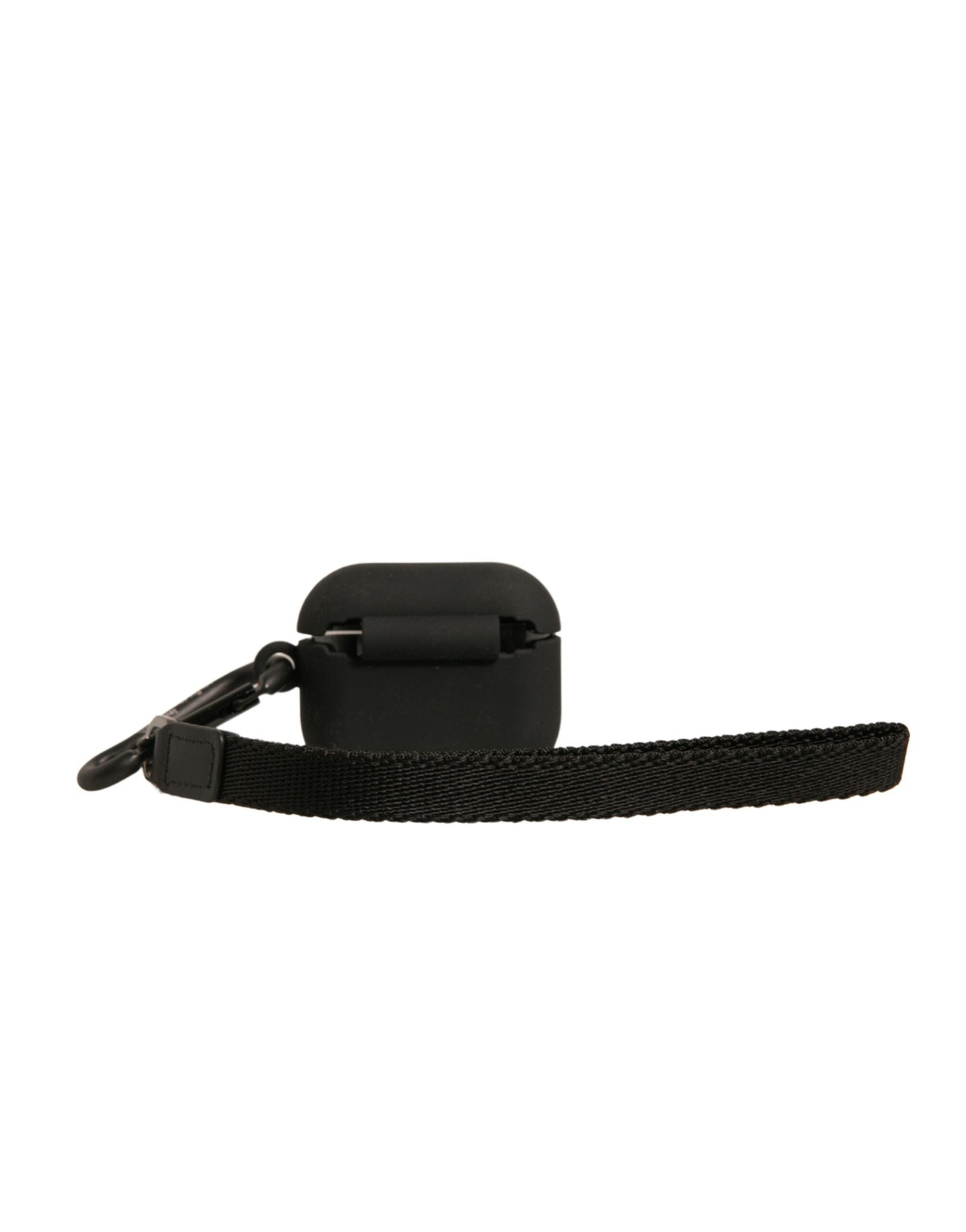 Estuche de silicona negra con el logotipo en relieve de Dolce & Gabbana para AirPods-4