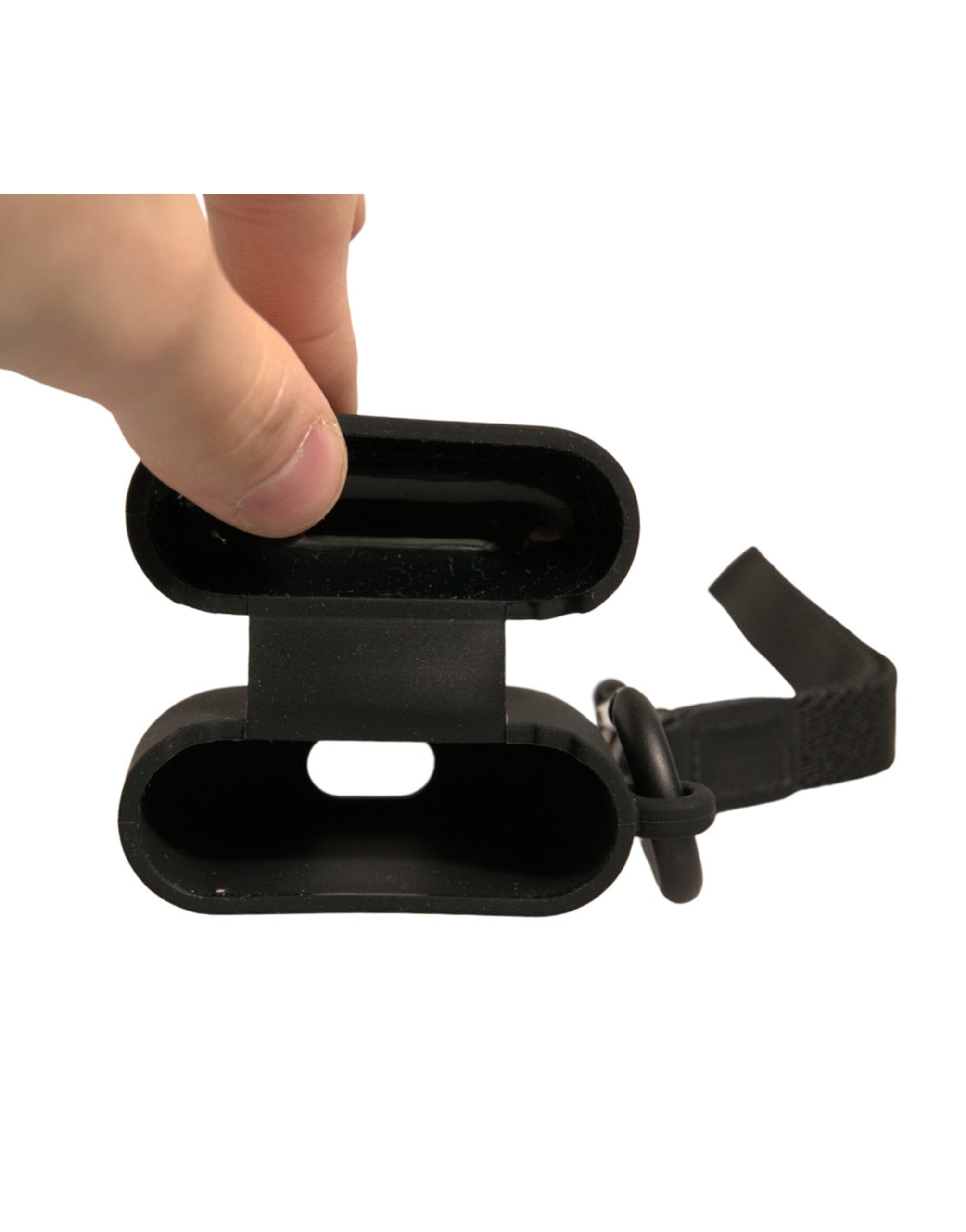 Estuche de silicona negra con el logotipo en relieve de Dolce & Gabbana para AirPods-6