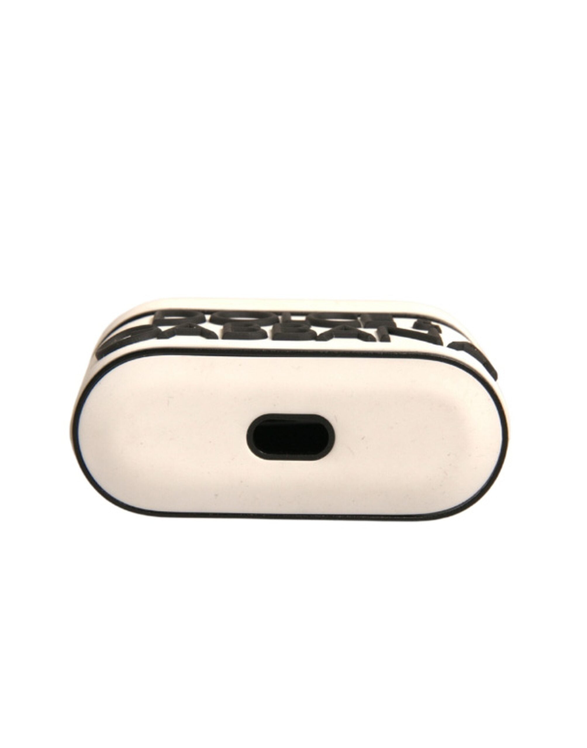Dolce & Gabbana White PVC Embossed Logo Plaque Holder AirPods Case-6