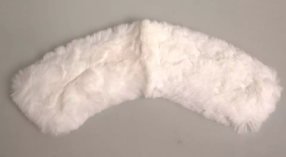 Bufanda cruzada con cuello de piel blanca de Dolce & Gabbana-2