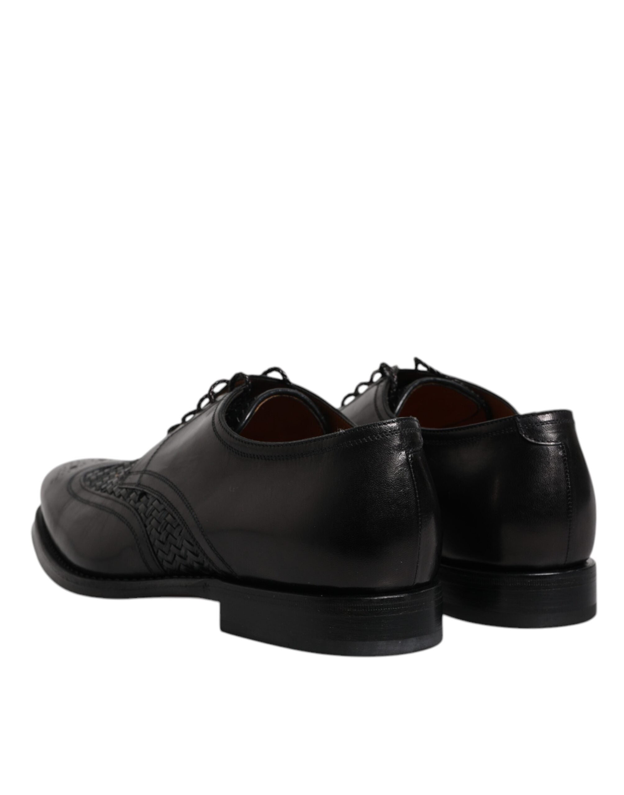 Dolce & Gabbana Black Leather Derby Wingtip Lace Up Formal Dress Shoes-5
