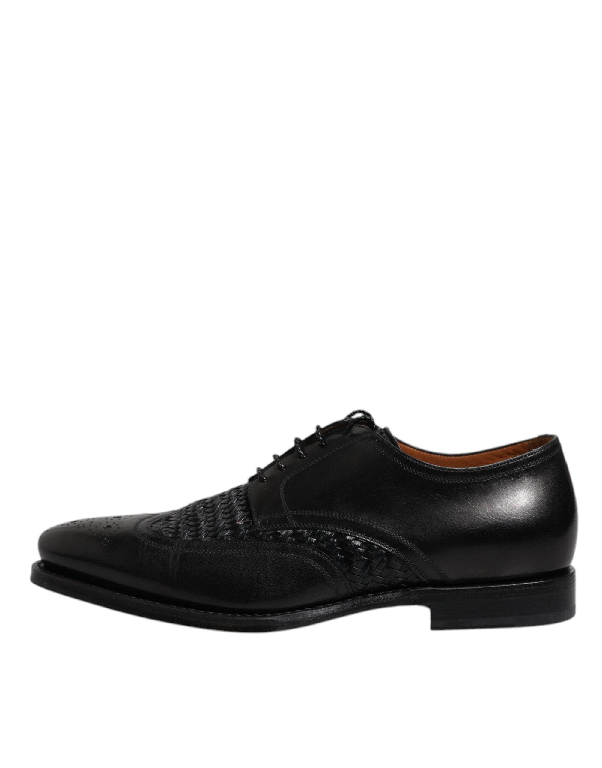 Dolce & Gabbana Black Leather Derby Wingtip Lace Up Formal Dress Shoes-6